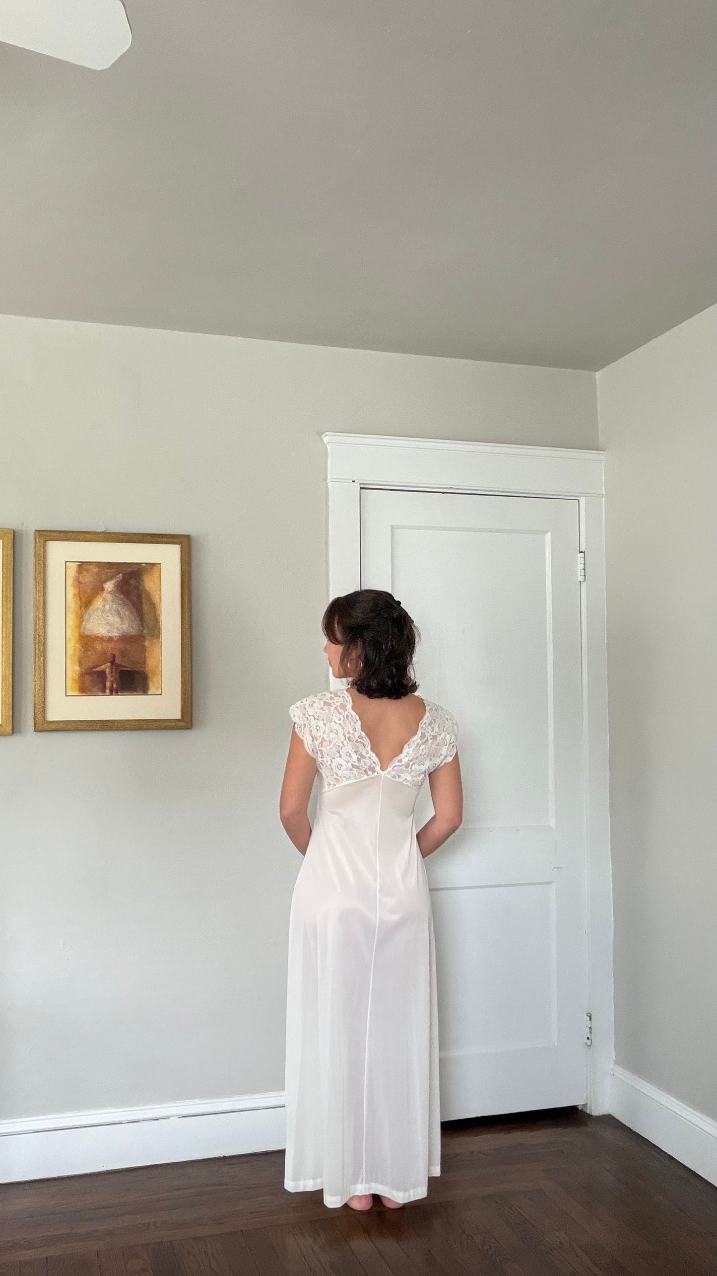 Ivory Lace Cap Sleeve Slip