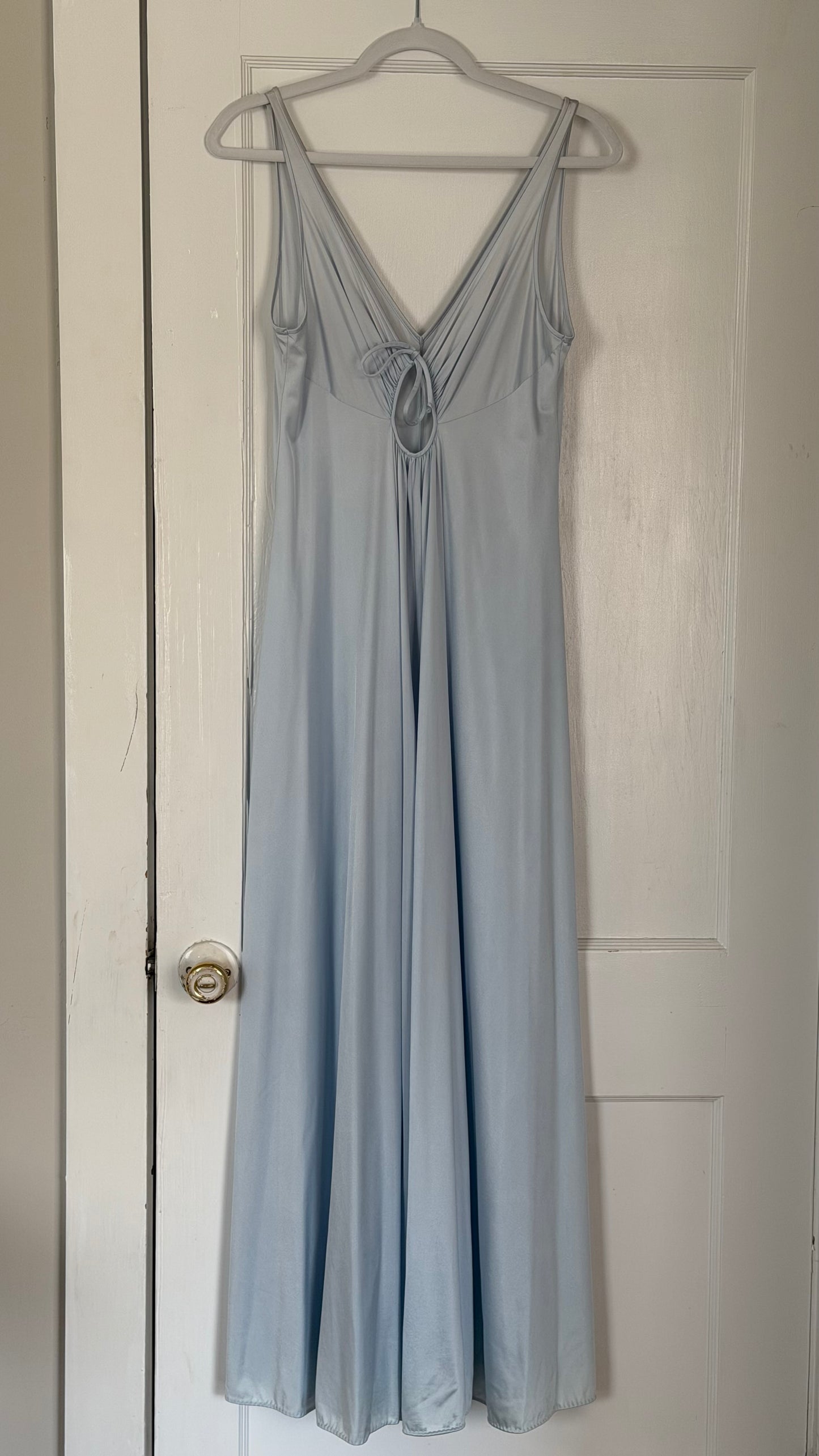 Olga Sky Blue Keyhole Slip Dress