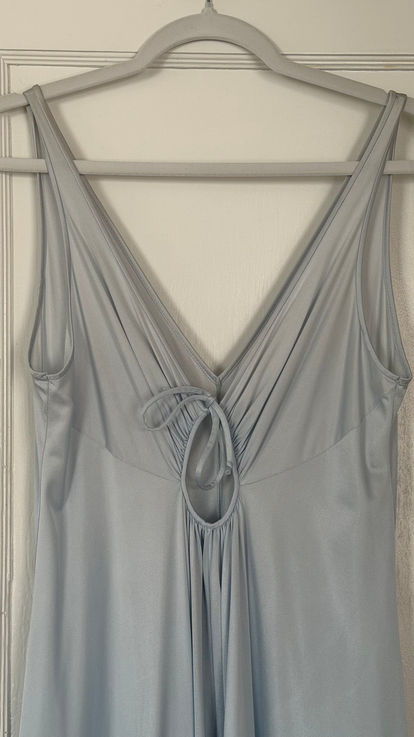 Olga Sky Blue Keyhole Slip Dress