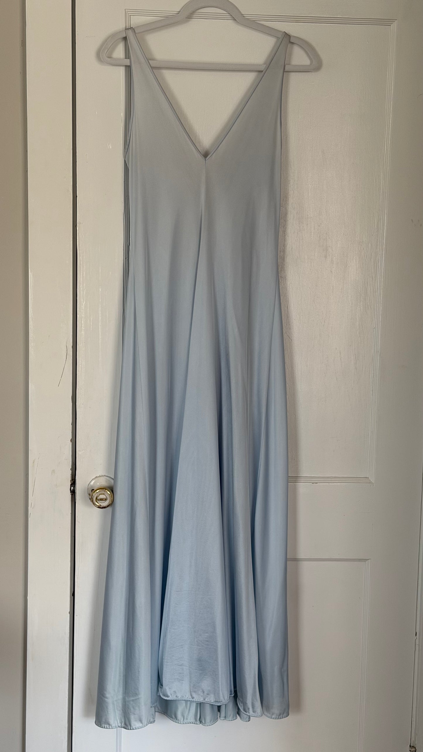 Olga Sky Blue Keyhole Slip Dress