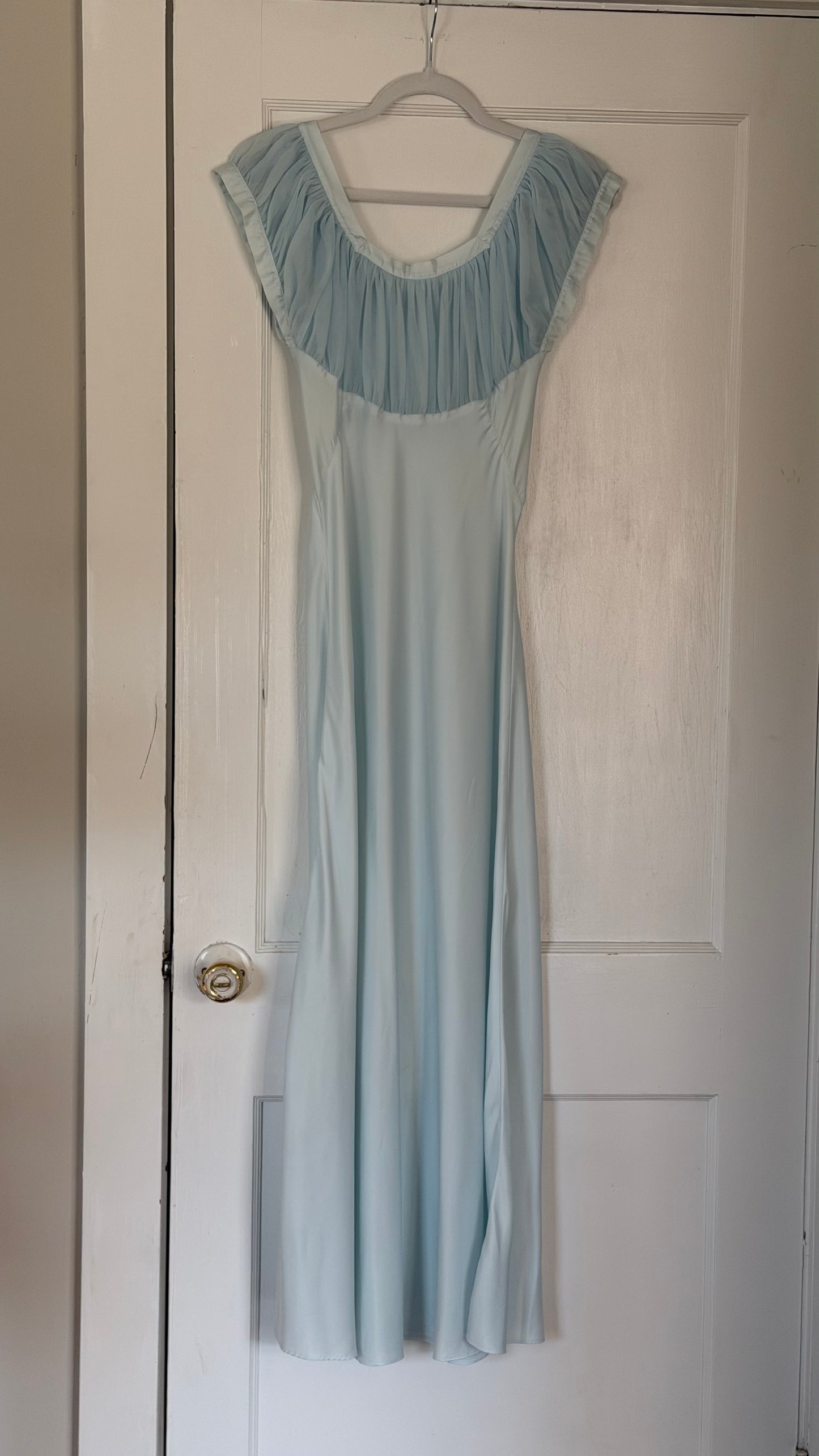 50s/60s Baby Blue Bias Cut Slip