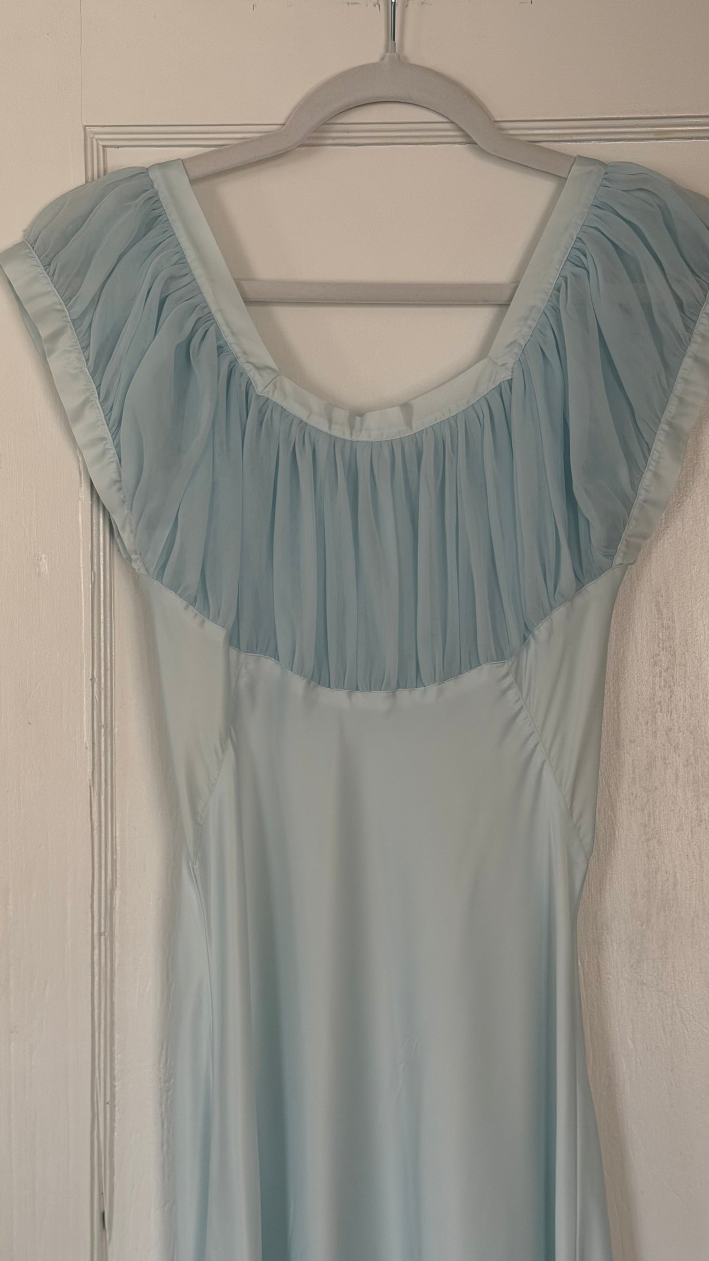 50s/60s Baby Blue Bias Cut Slip