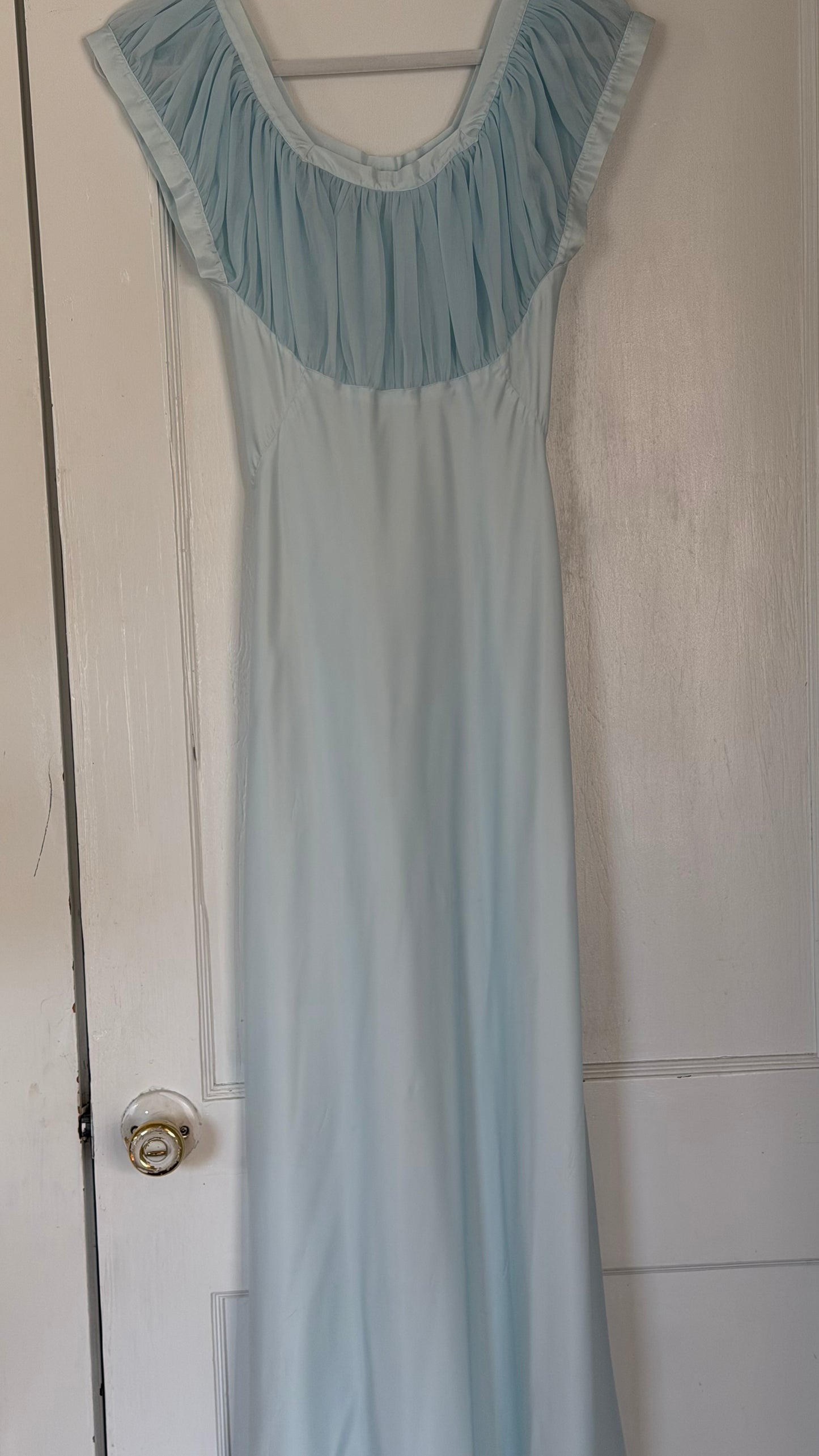 50s/60s Baby Blue Bias Cut Slip