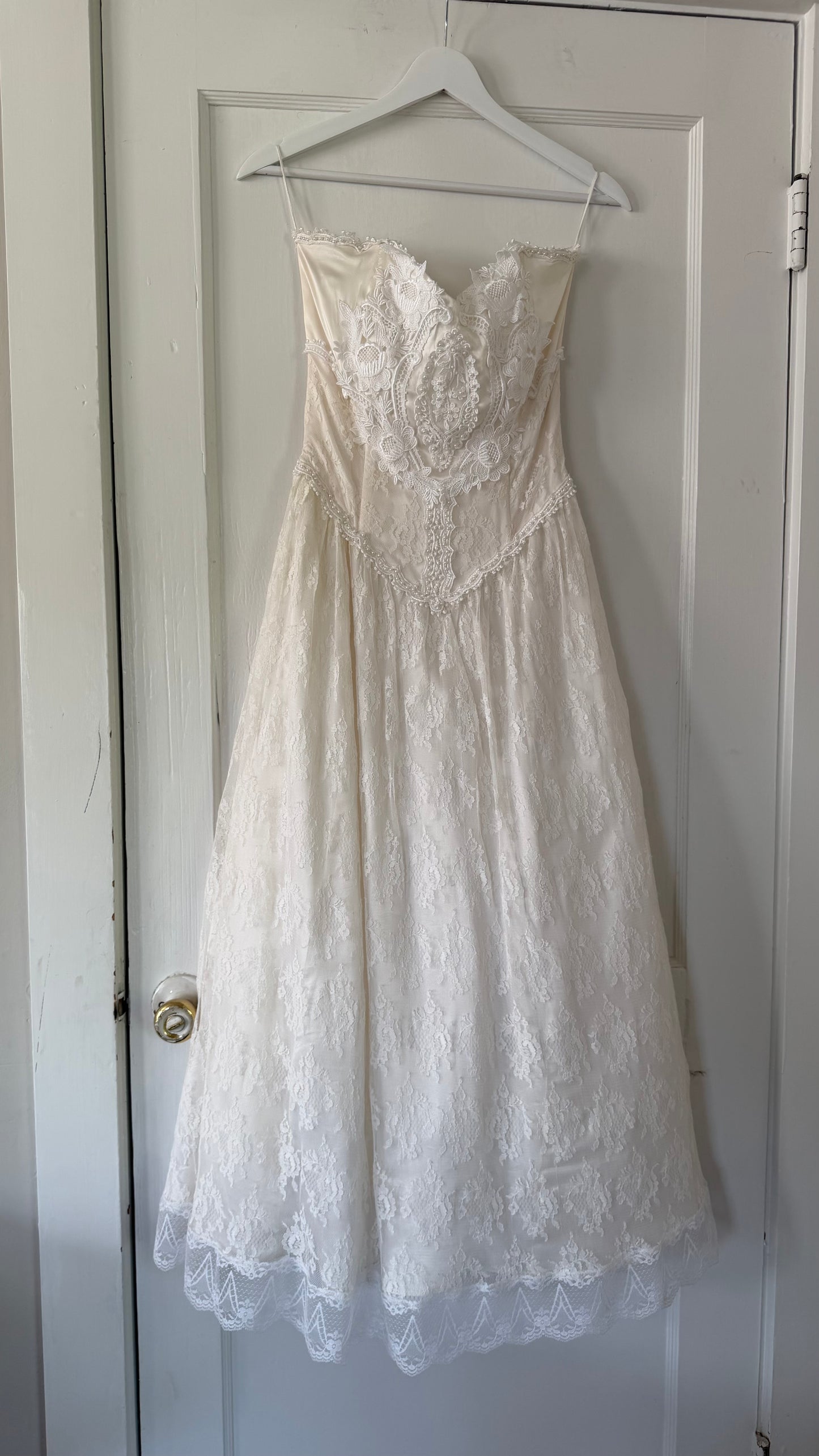 Lace Basque Waist Dress