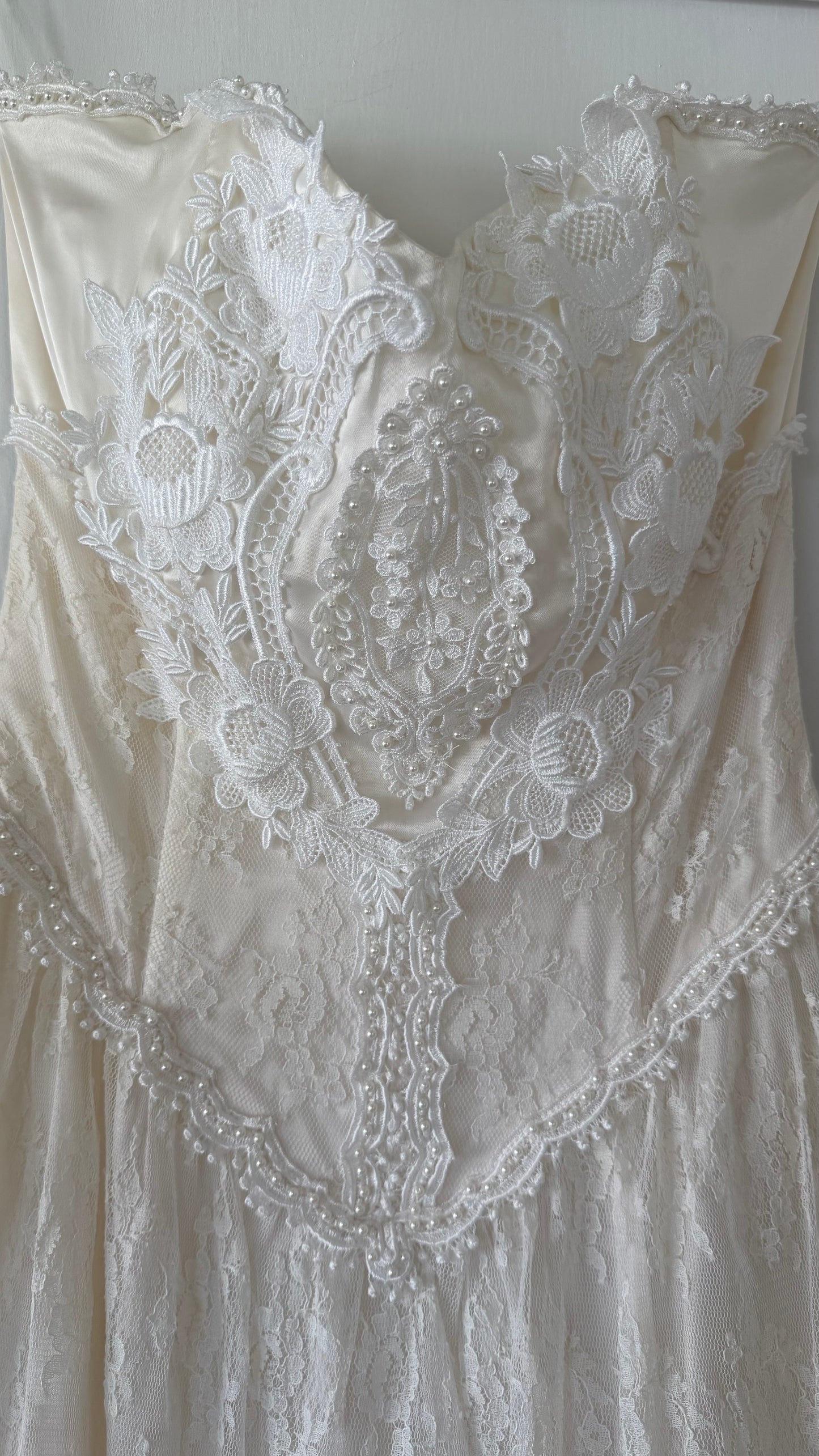 Lace Basque Waist Dress