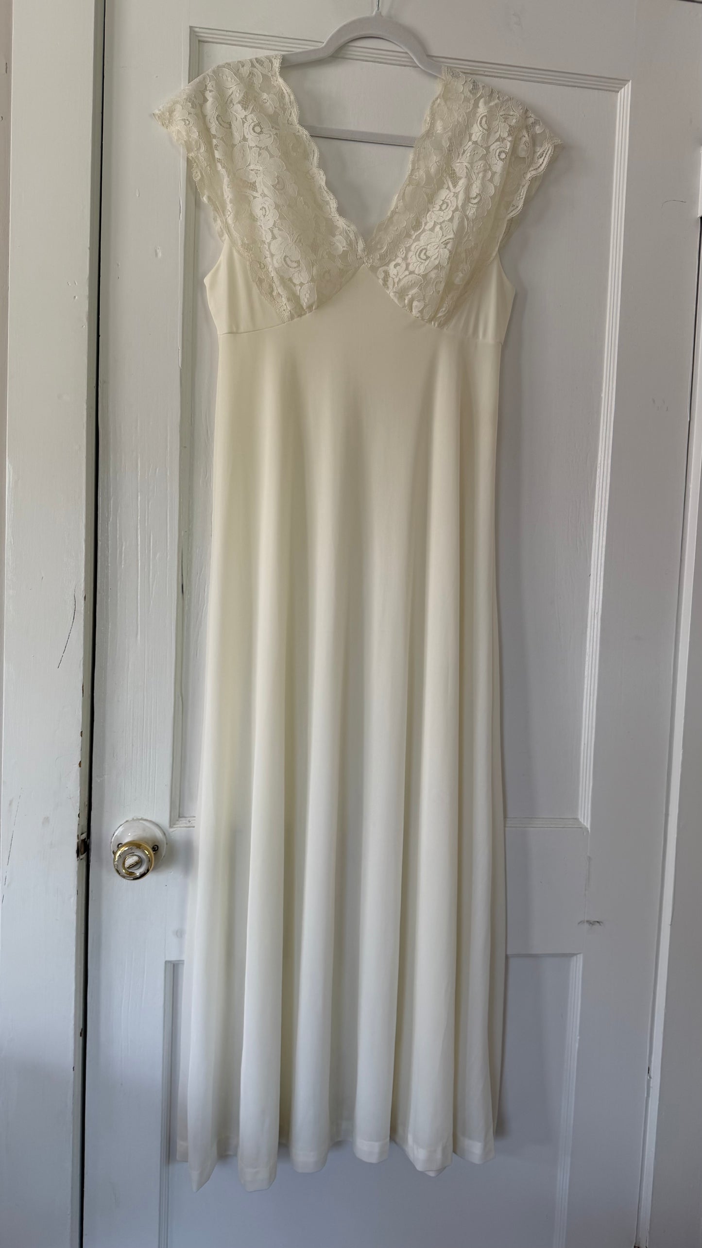 Ivory Lace Cap Sleeve Slip