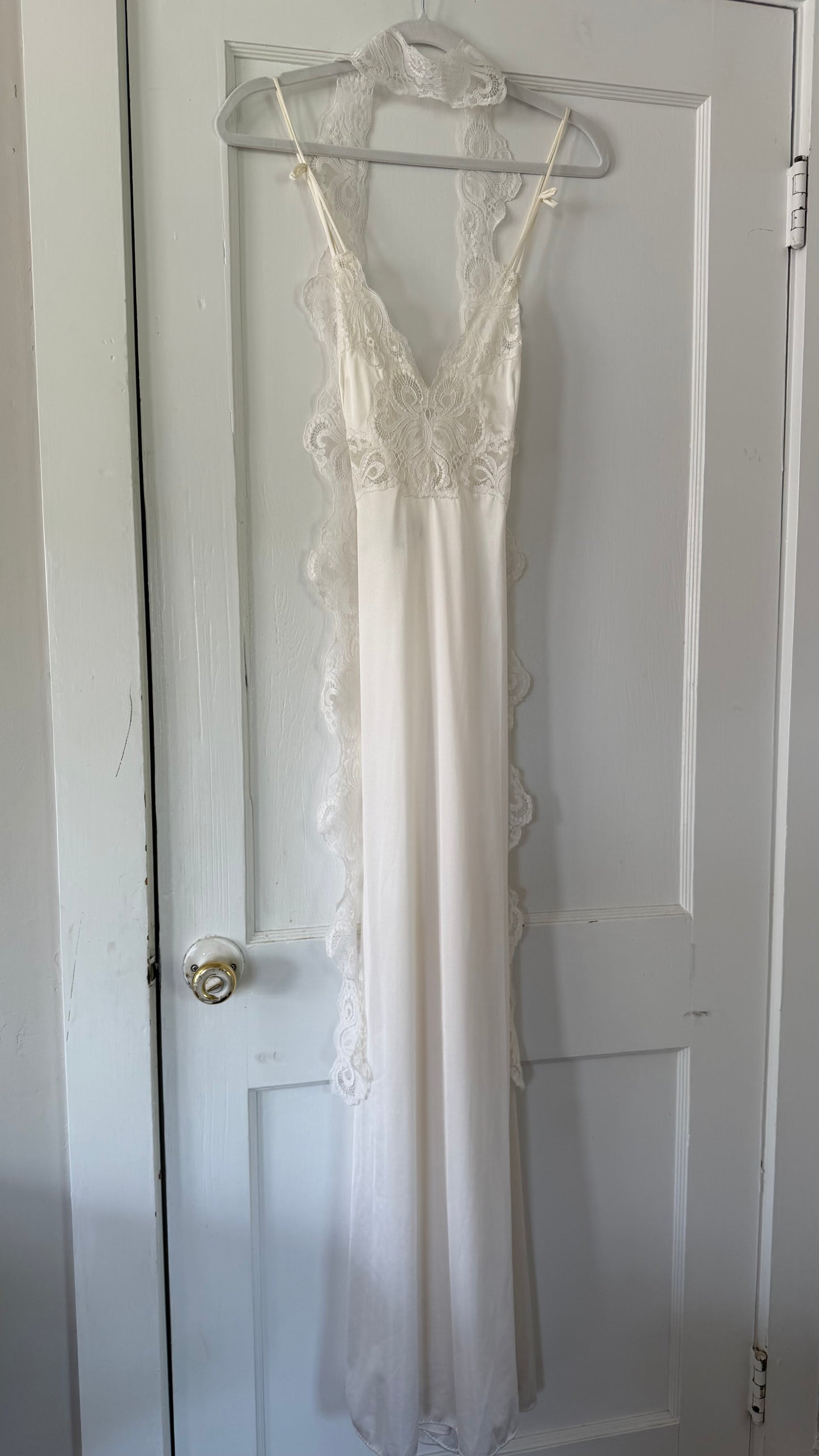 Lace Detail Slip with Custom Matching Neck Scarf