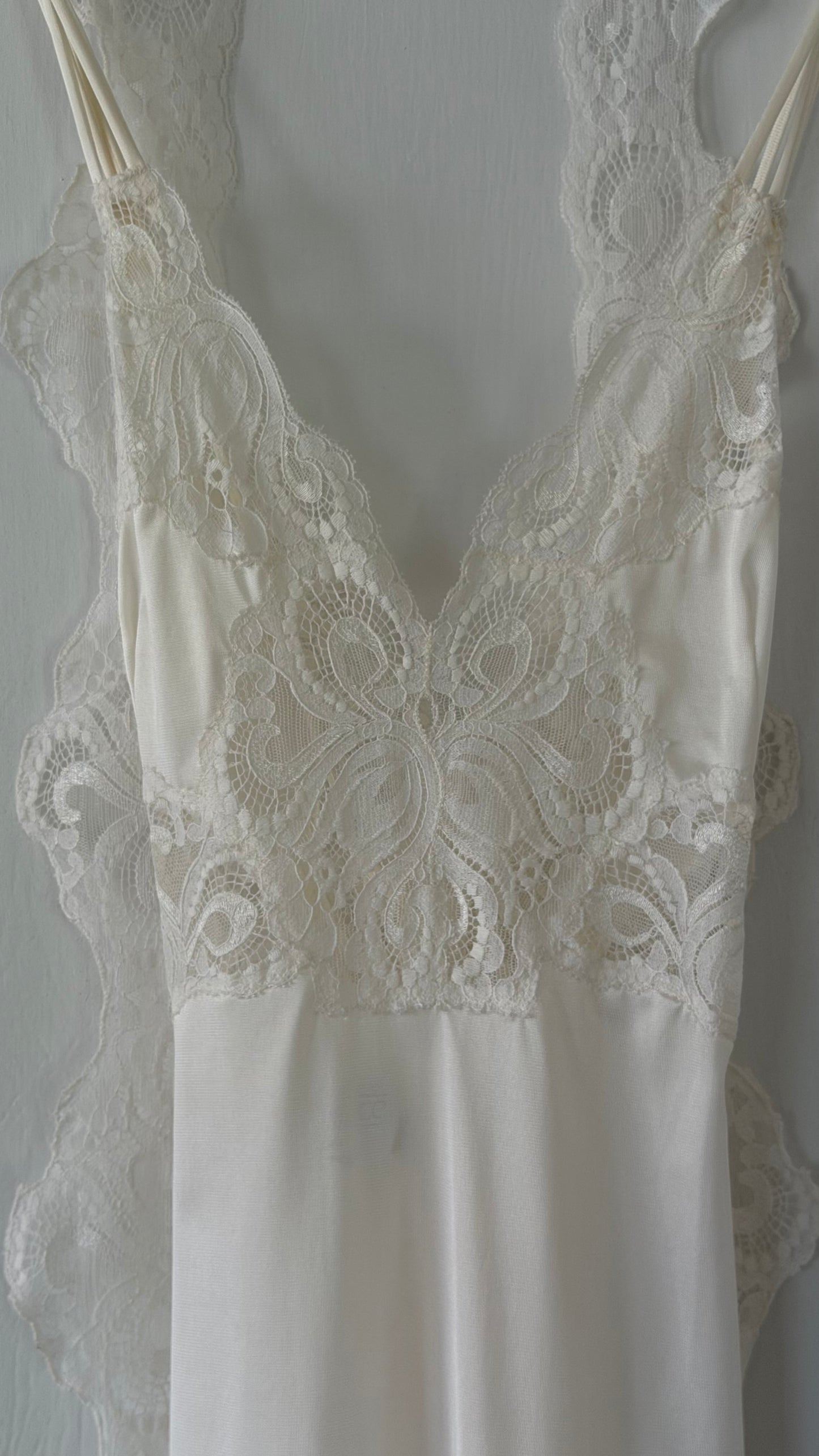 Lace Detail Slip with Custom Matching Neck Scarf