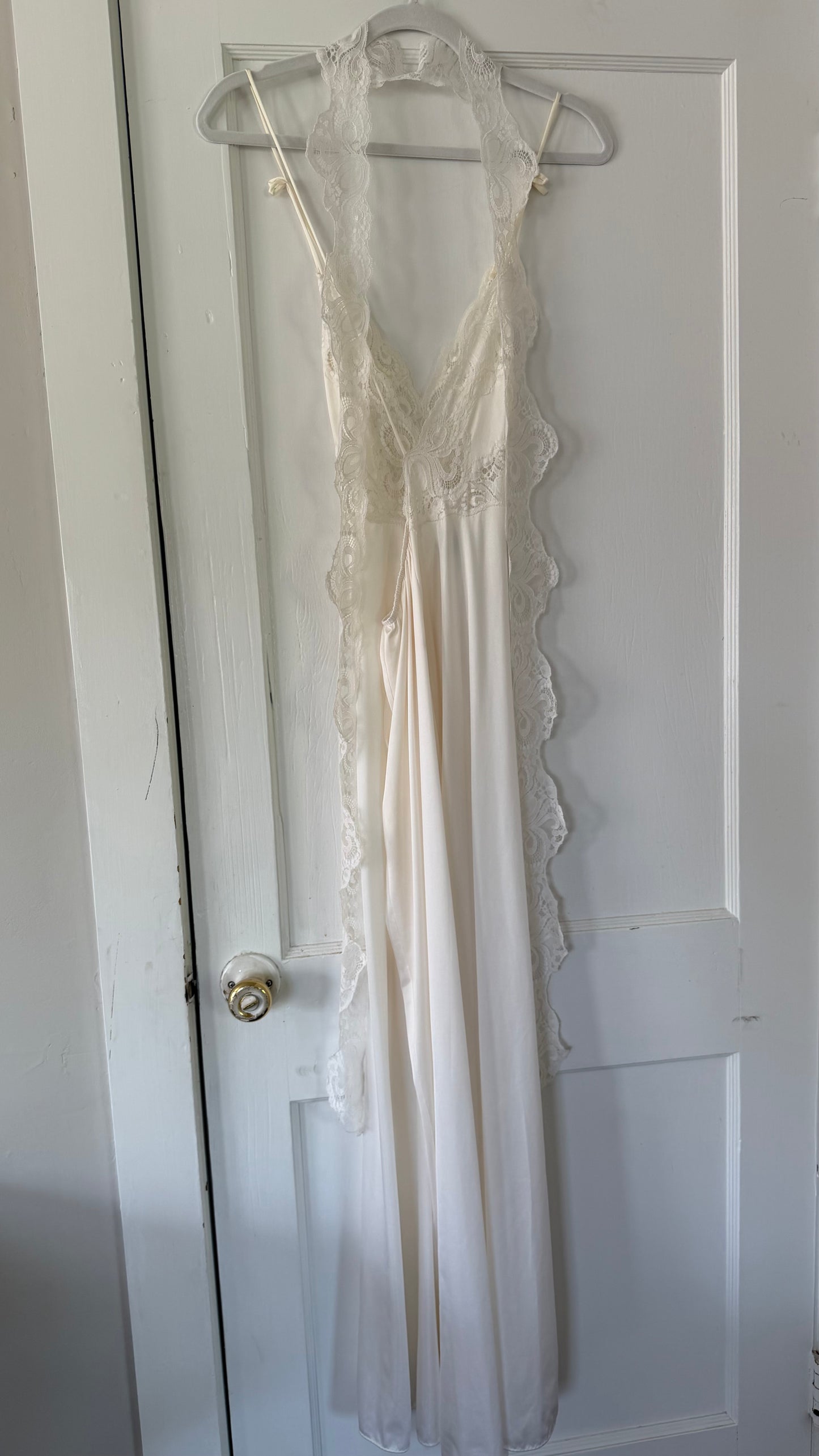 Lace Detail Slip with Custom Matching Neck Scarf