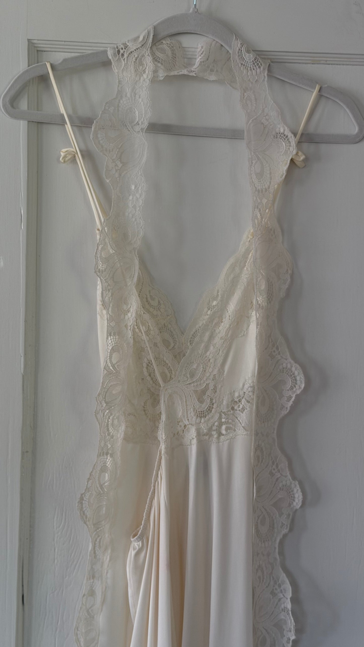 Lace Detail Slip with Custom Matching Neck Scarf