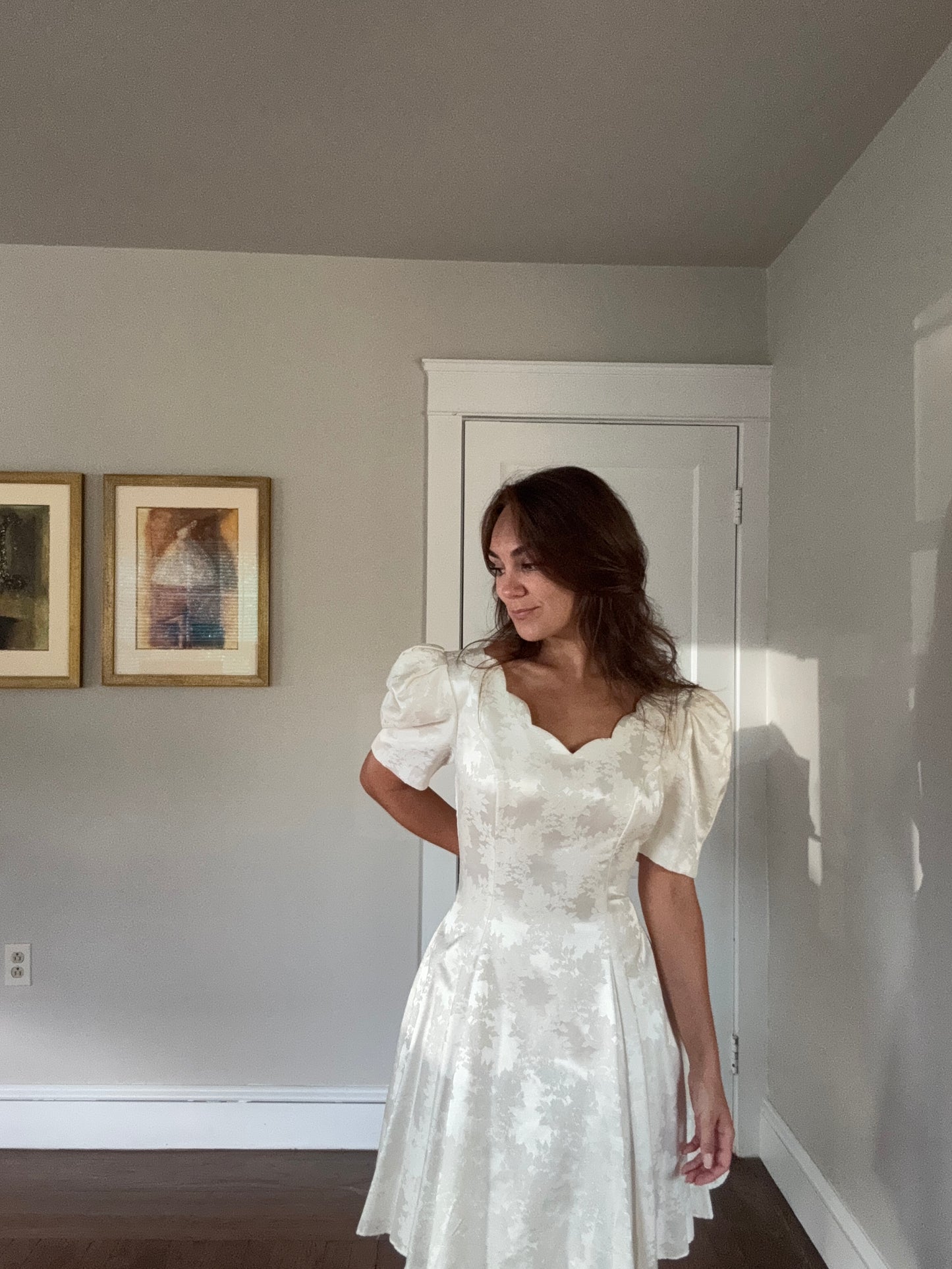 90s Jump Brocade Mini Dress