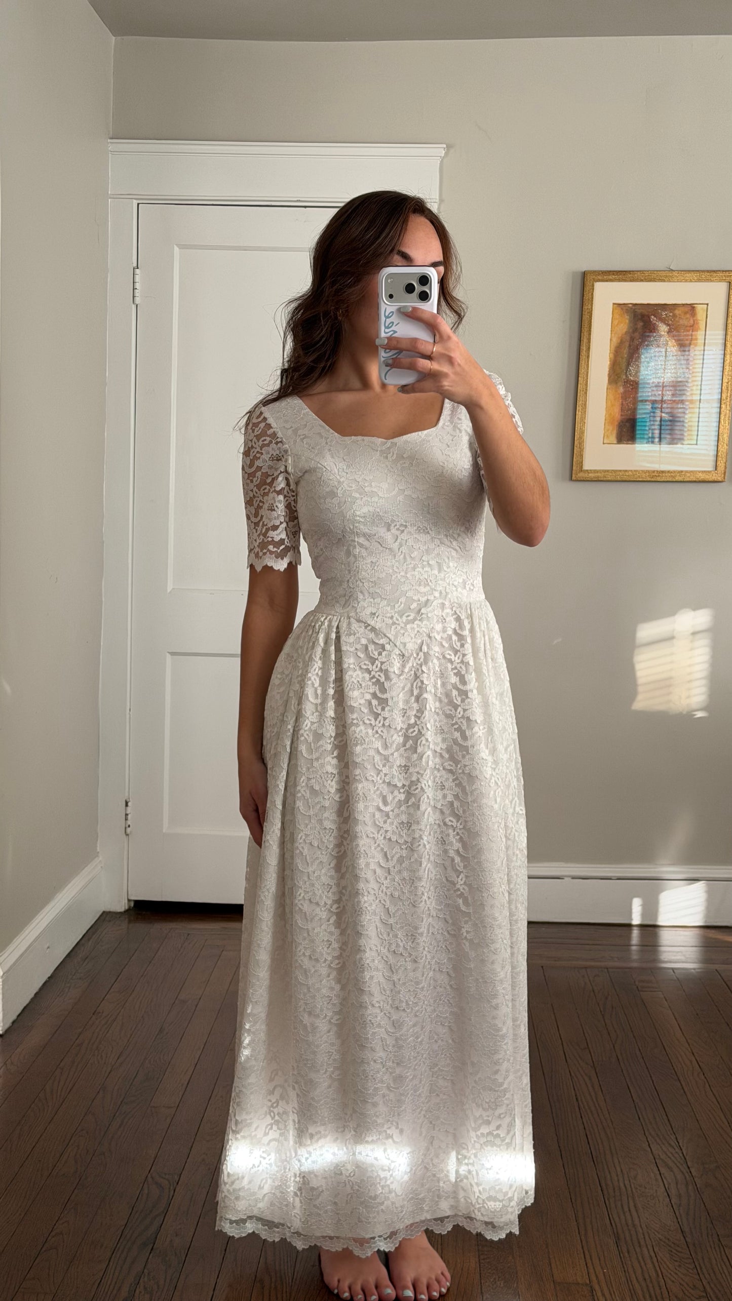 Basque Waist Lace Dress