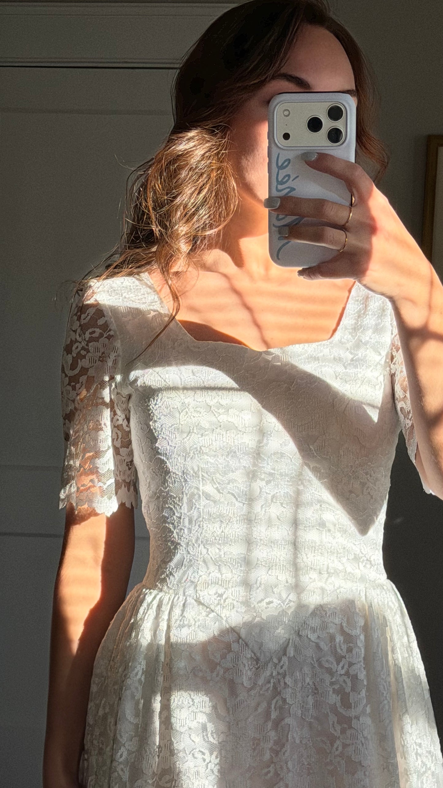 Basque Waist Lace Dress