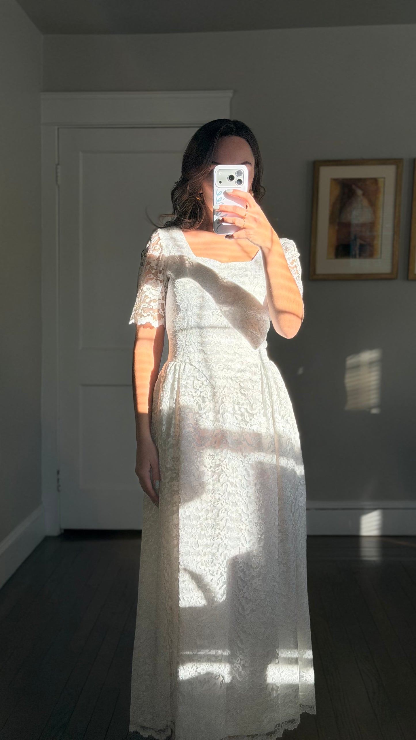 Basque Waist Lace Dress