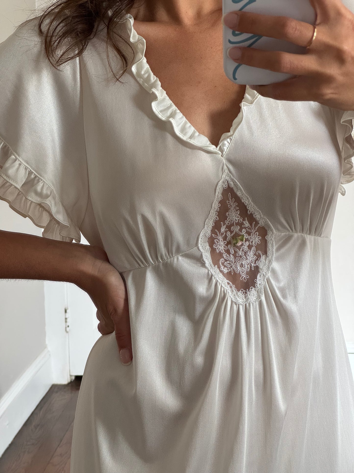 Rare Tom Bezduda Ruffle Sleeve Slip Dress