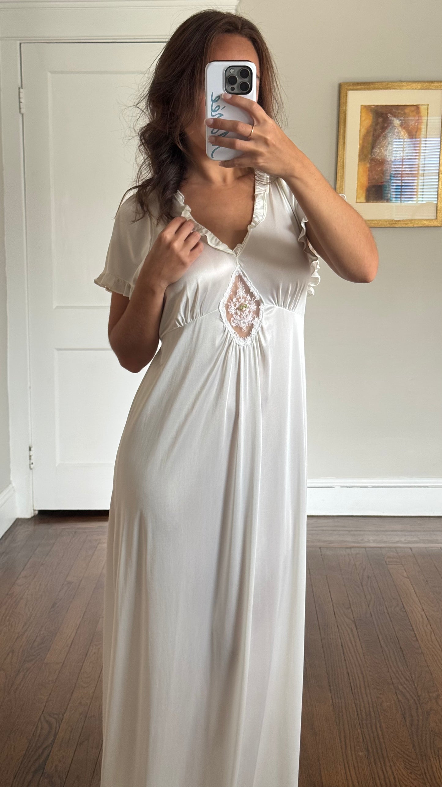 Rare Tom Bezduda Ruffle Sleeve Slip Dress