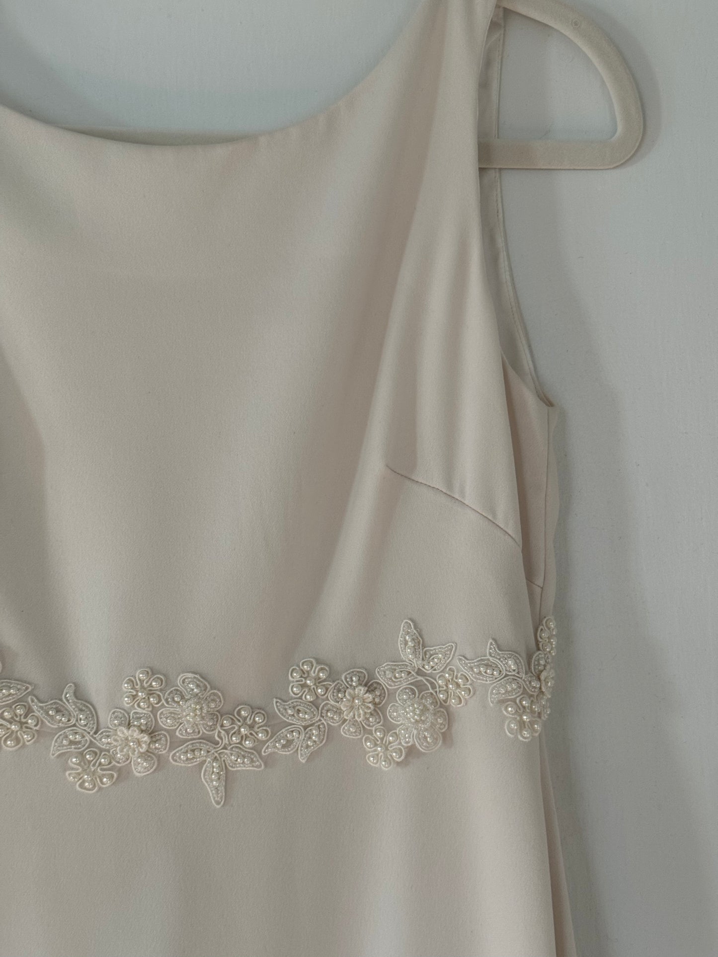 Low Back Ivory Wedding Dress with Train