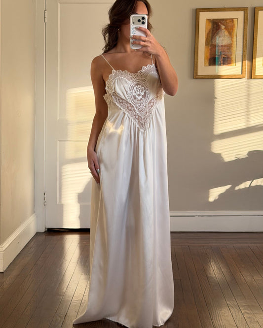 Rare Heart-Shaped Maxi Slip Dress