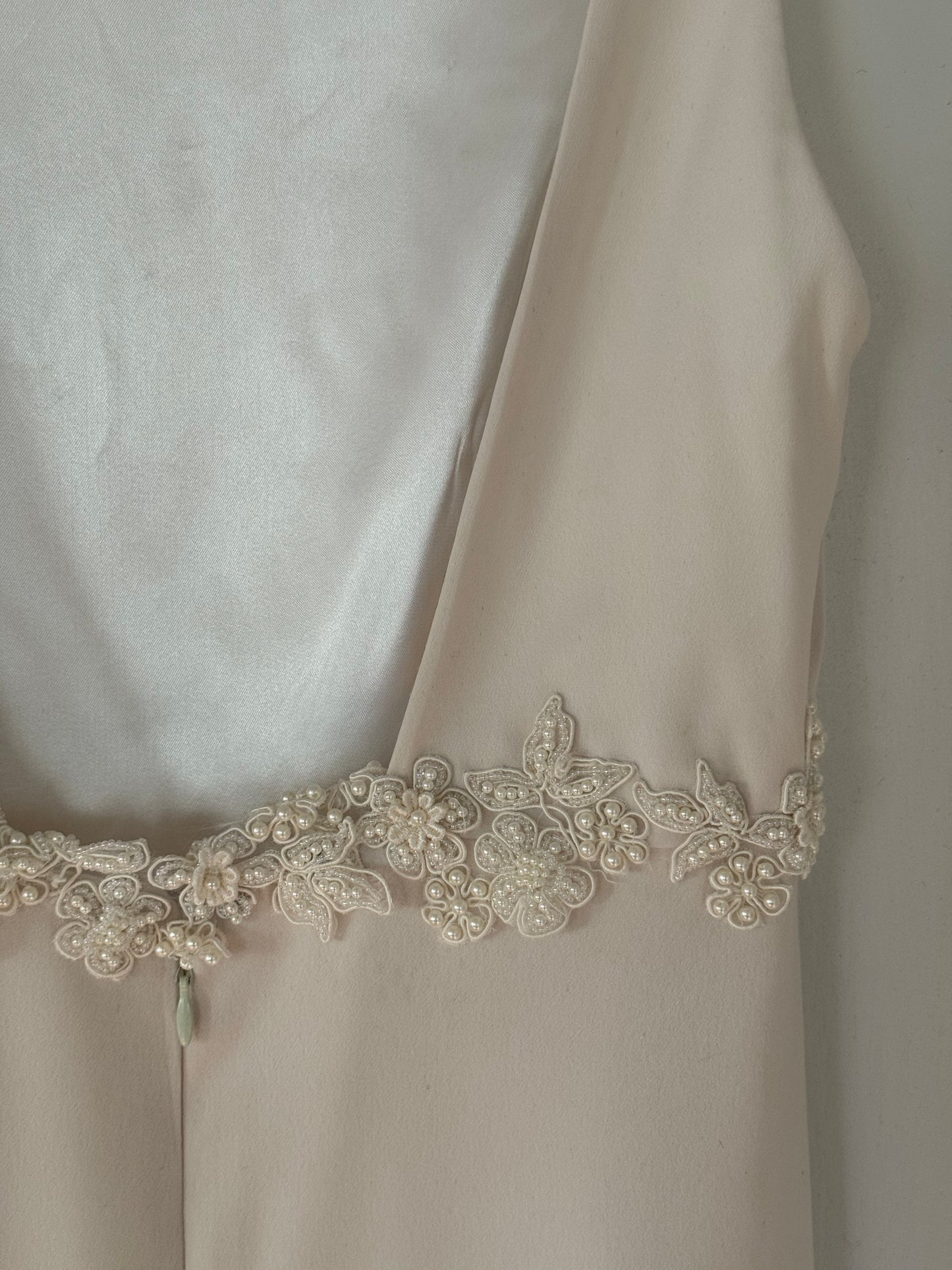 Low Back Ivory Wedding Dress with Train