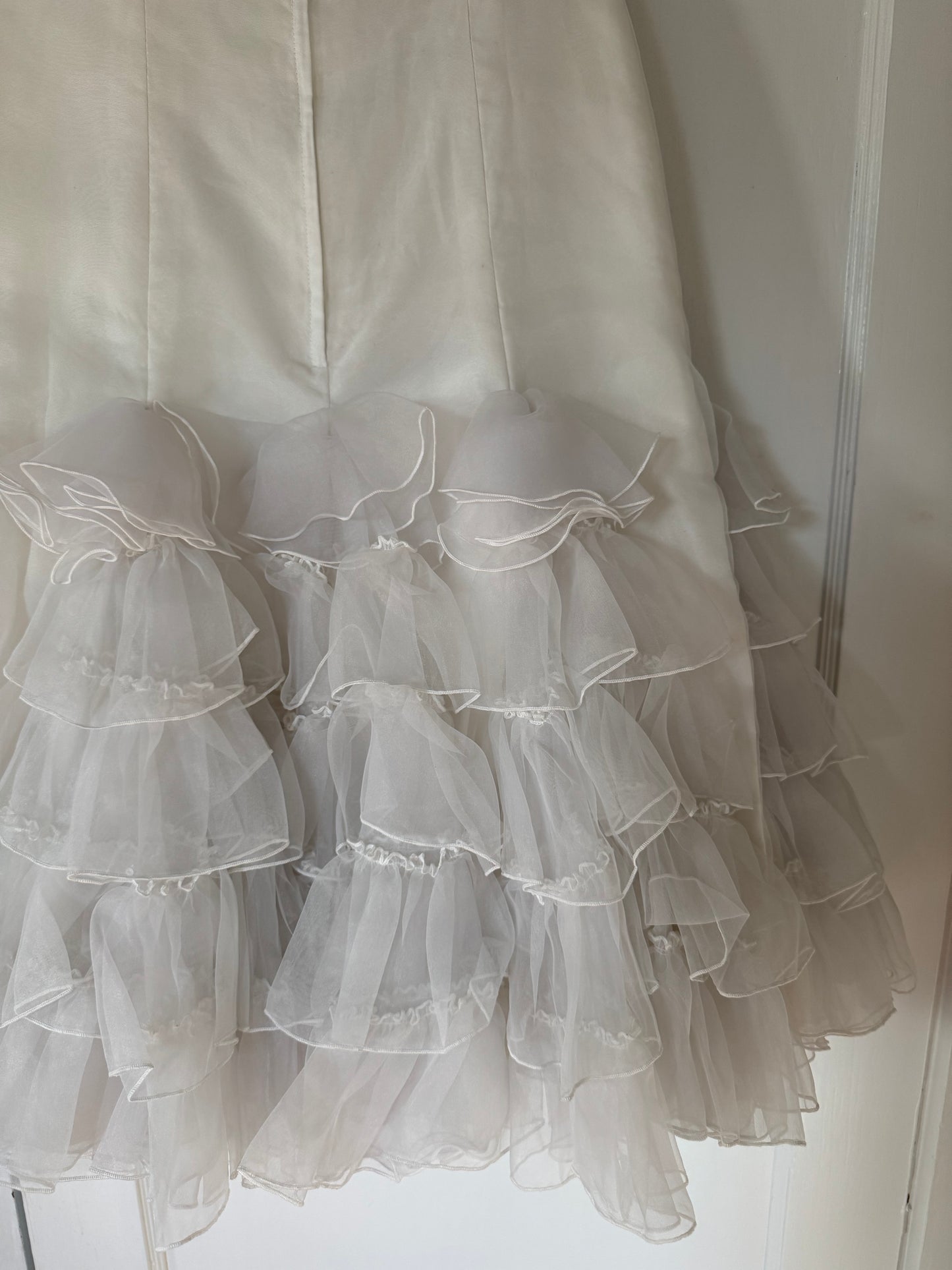 Rare 80s Raggi Florida Off the Shoulder Petal Dress