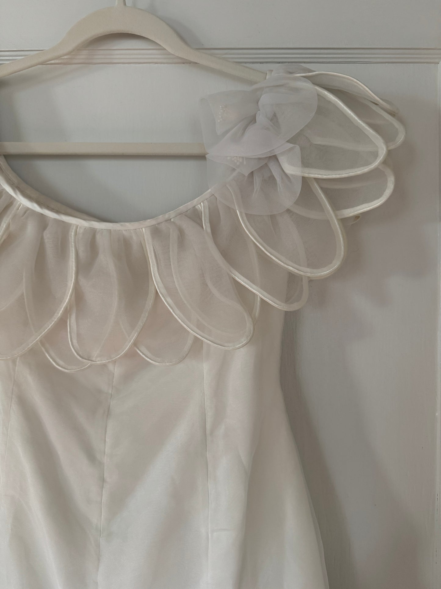 Rare 80s Raggi Florida Off the Shoulder Petal Dress