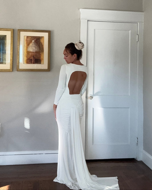 Vintage Open Back Jovani Wedding Dress