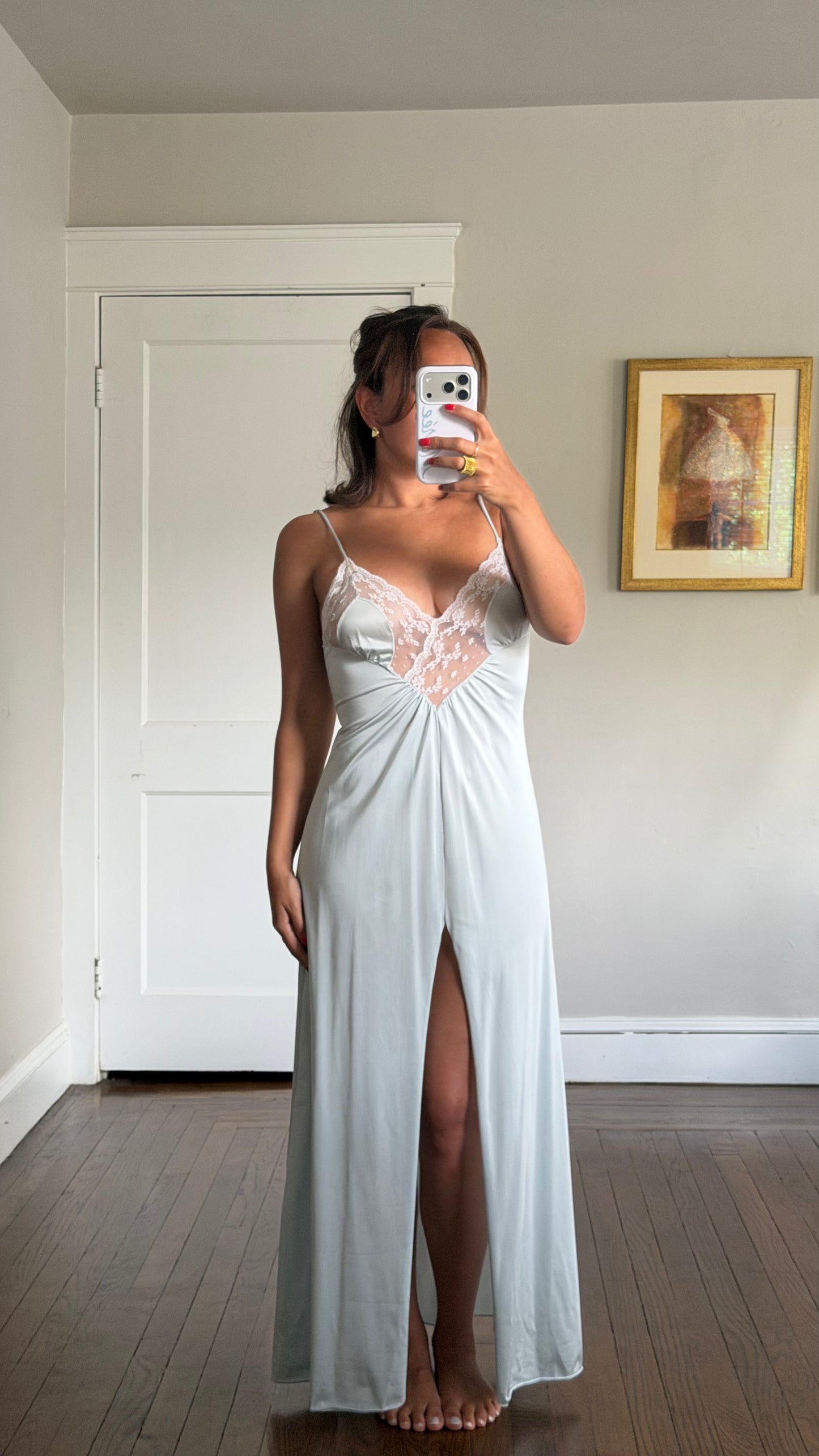 Baby Blue Cutout Slip