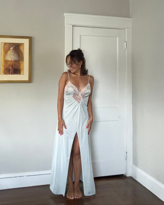 Baby Blue Cutout Slip