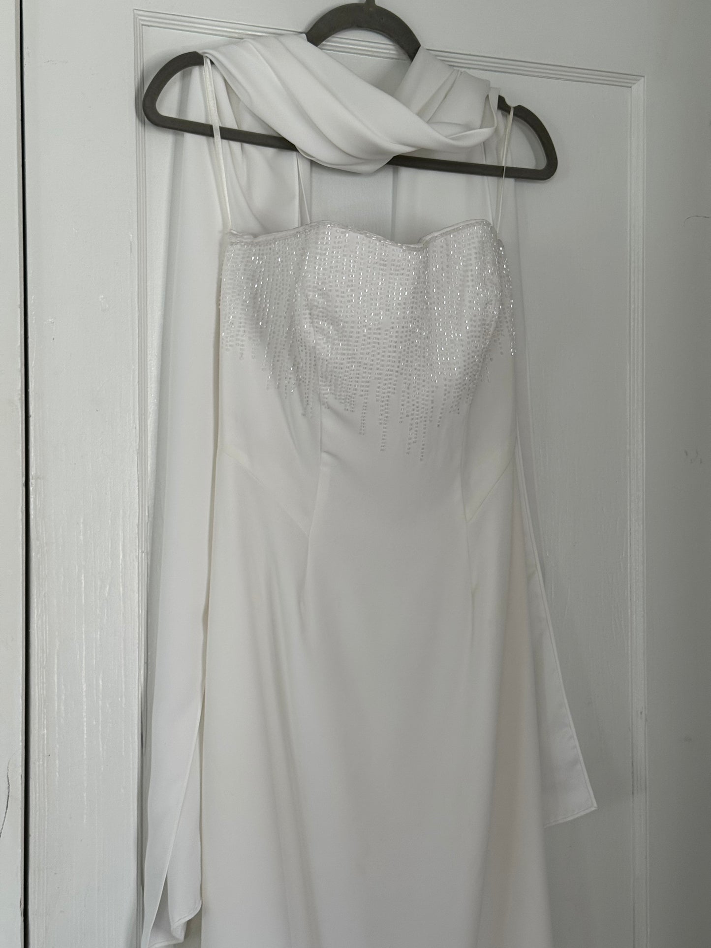 90s/Y2K Cassandra Stone Dress with Matching Neck Scarf