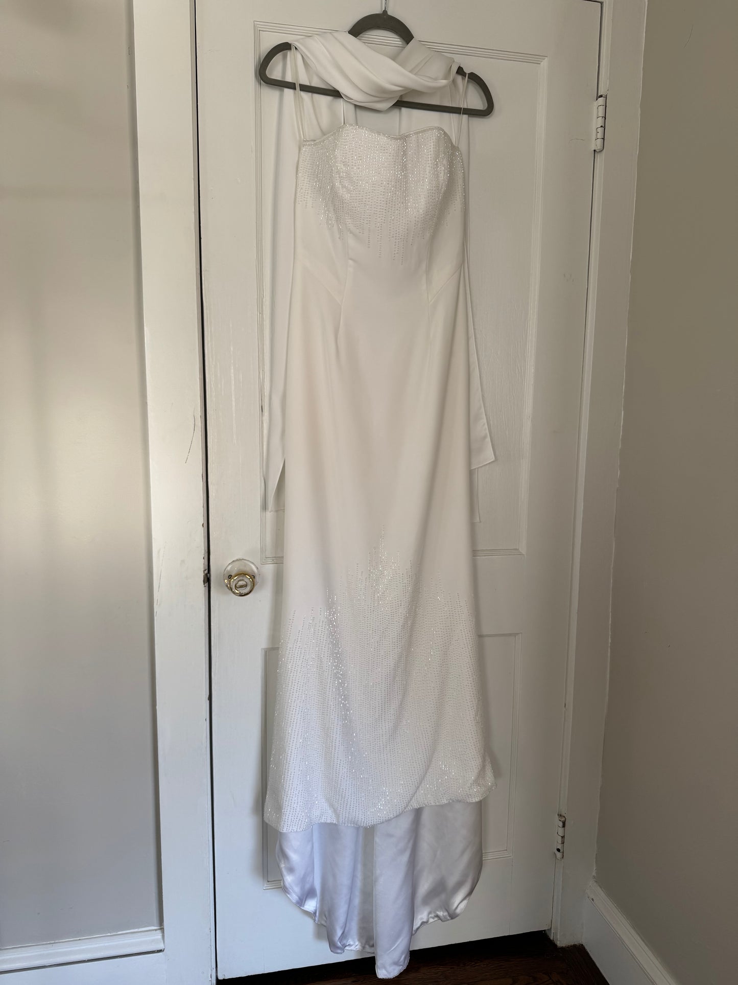 90s/Y2K Cassandra Stone Dress with Matching Neck Scarf