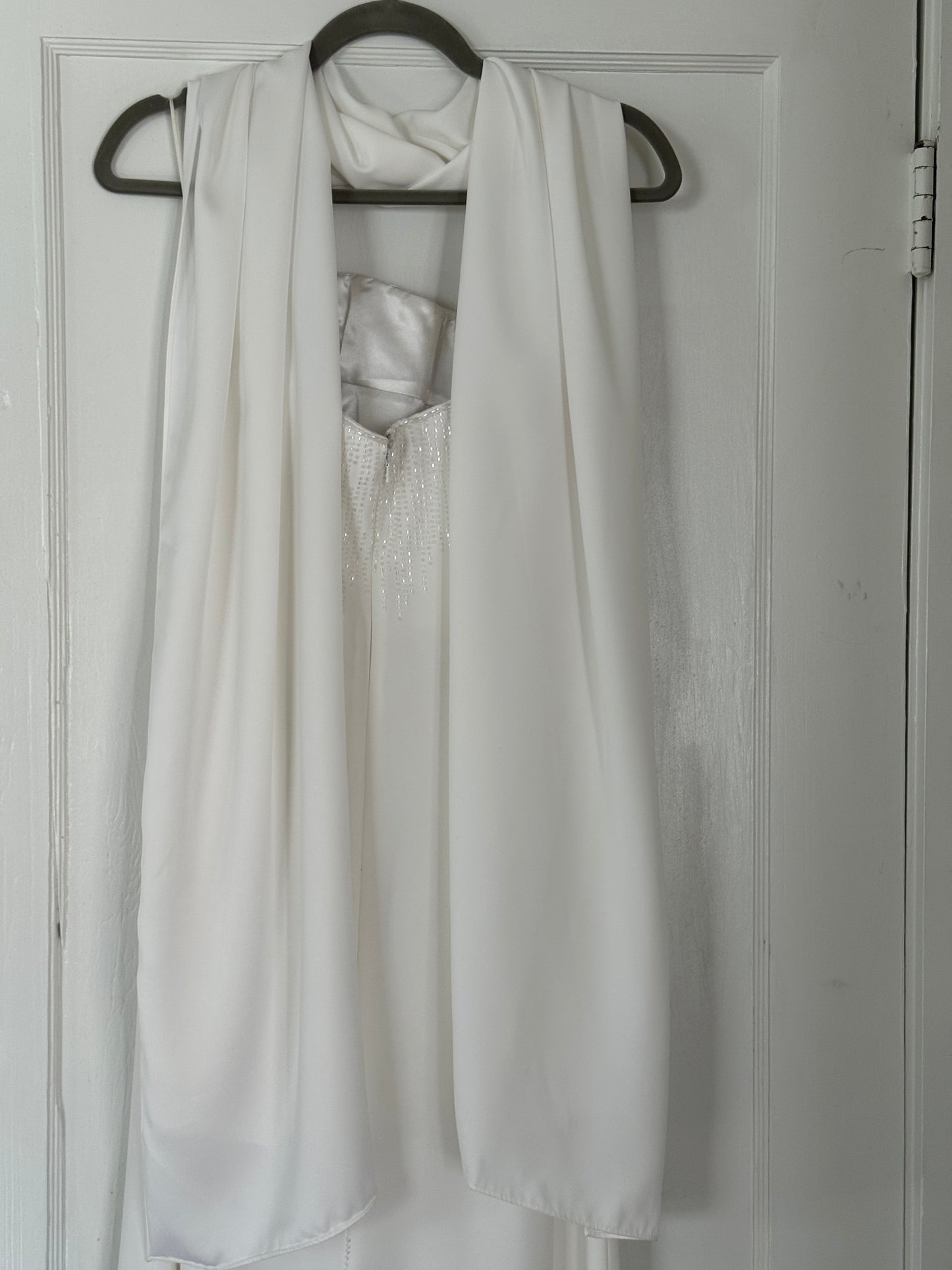 90s/Y2K Cassandra Stone Dress with Matching Neck Scarf