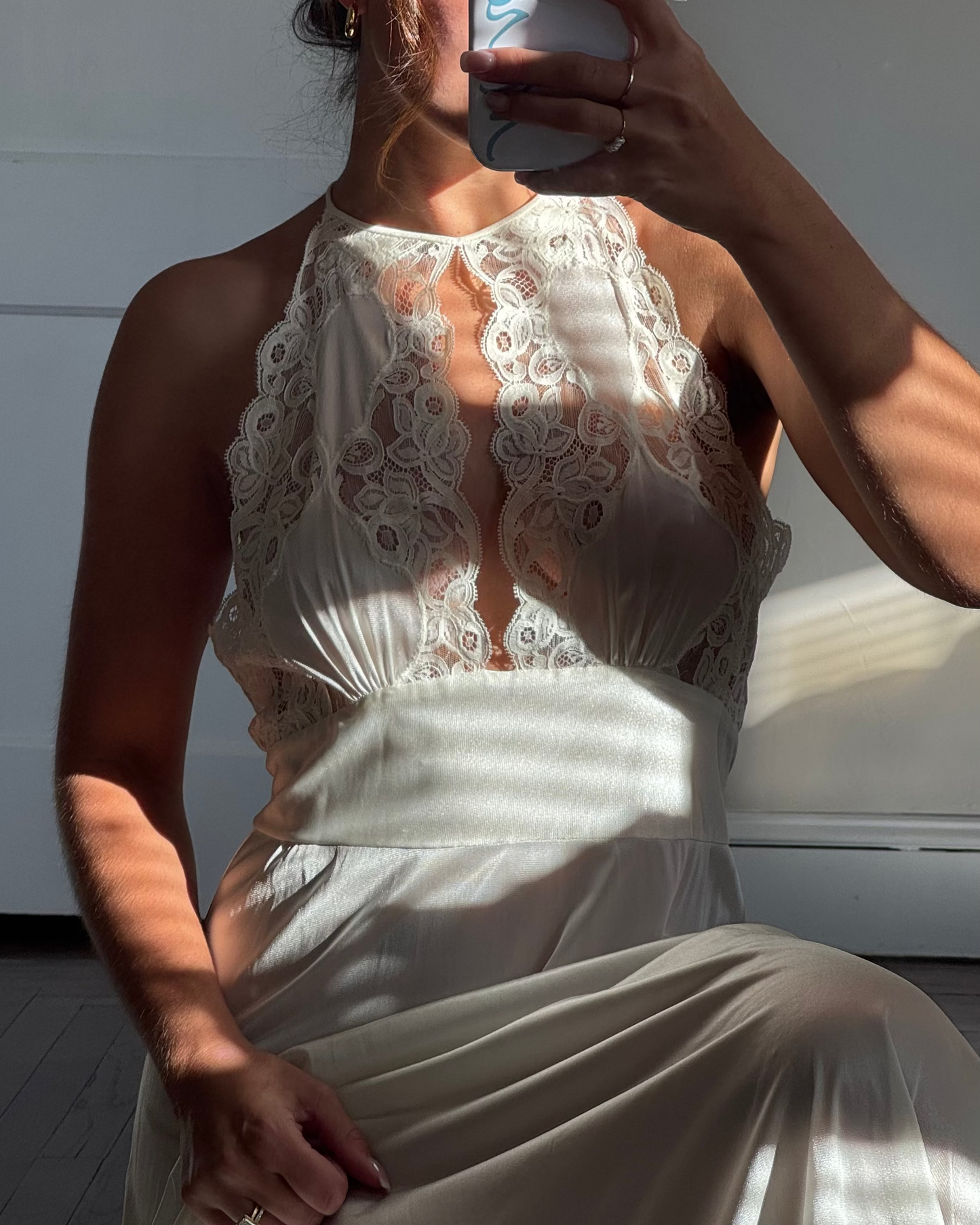 Rare Lily of France Lace Cutout Slip