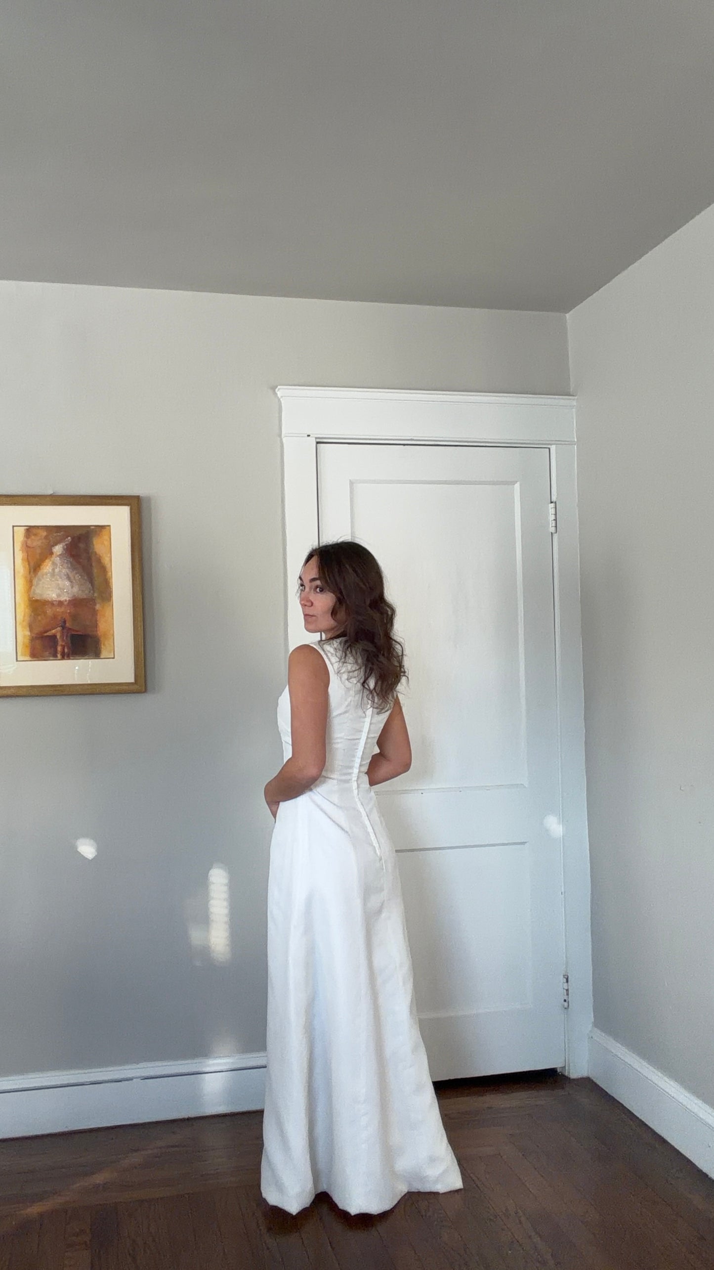 Rare Canadian Two-Piece Wedding Ensemble with Train