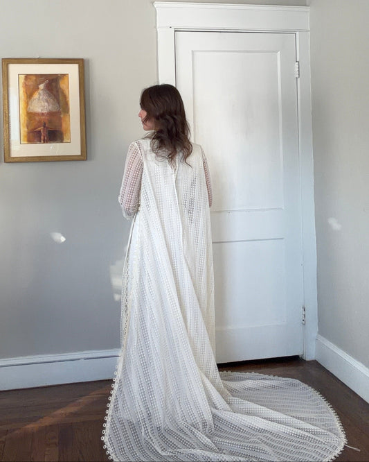 Rare Canadian Two-Piece Wedding Ensemble with Train