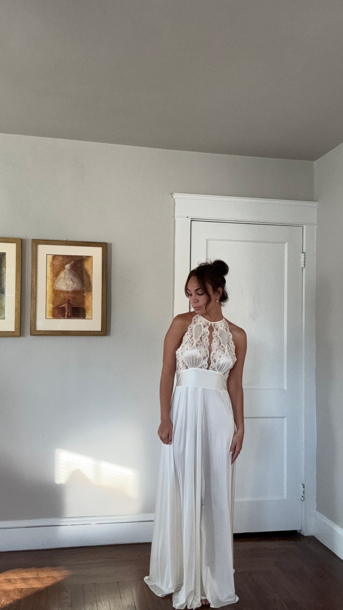 Rare Lily of France Lace Cutout Slip