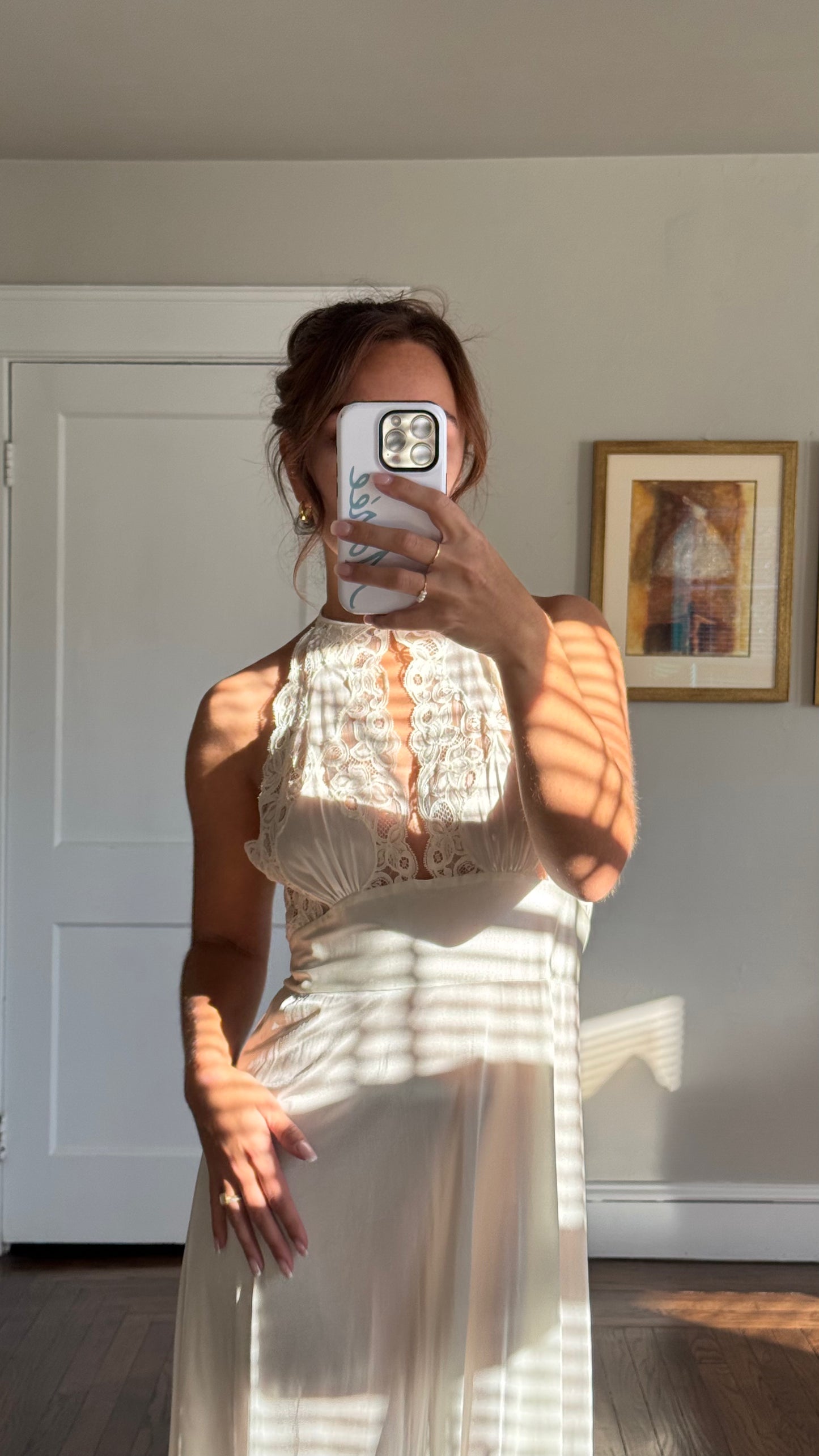 Rare Lily of France Lace Cutout Slip