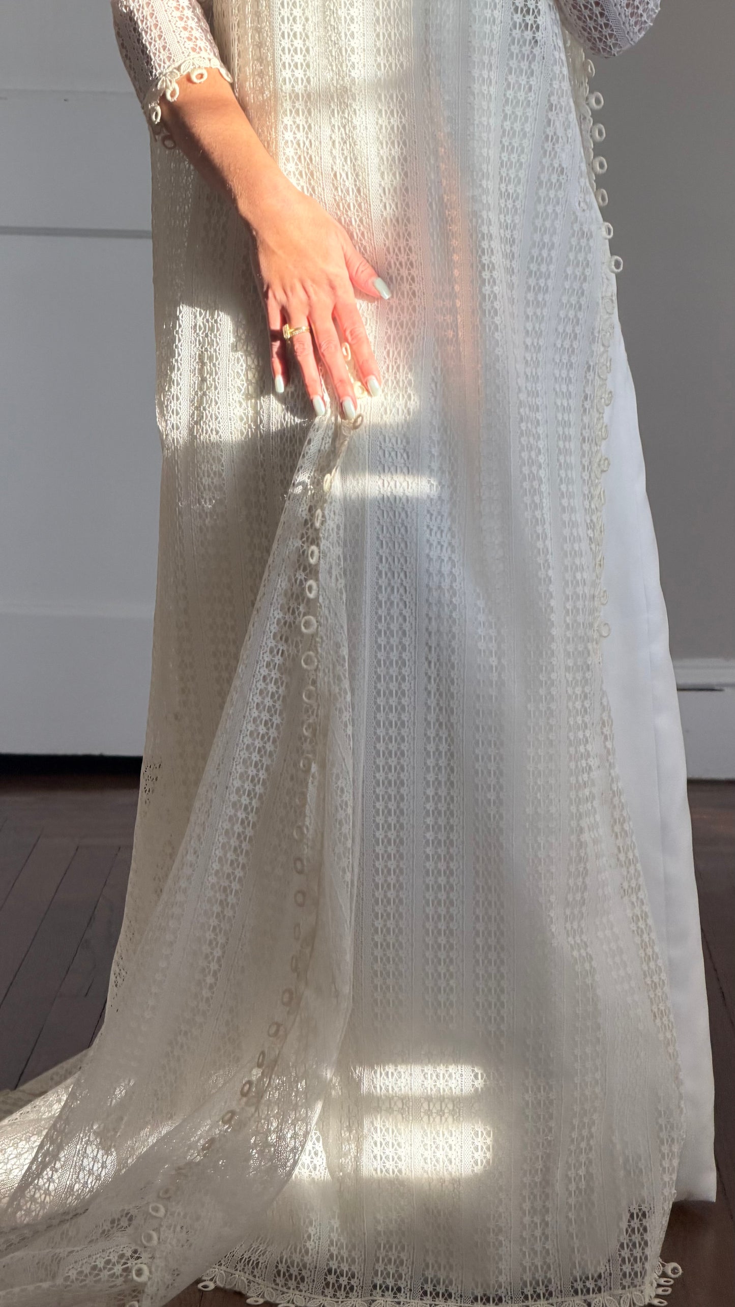 Rare Canadian Two-Piece Wedding Ensemble with Train