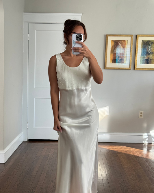 90s Victoria Secret Pearl Detail Slip