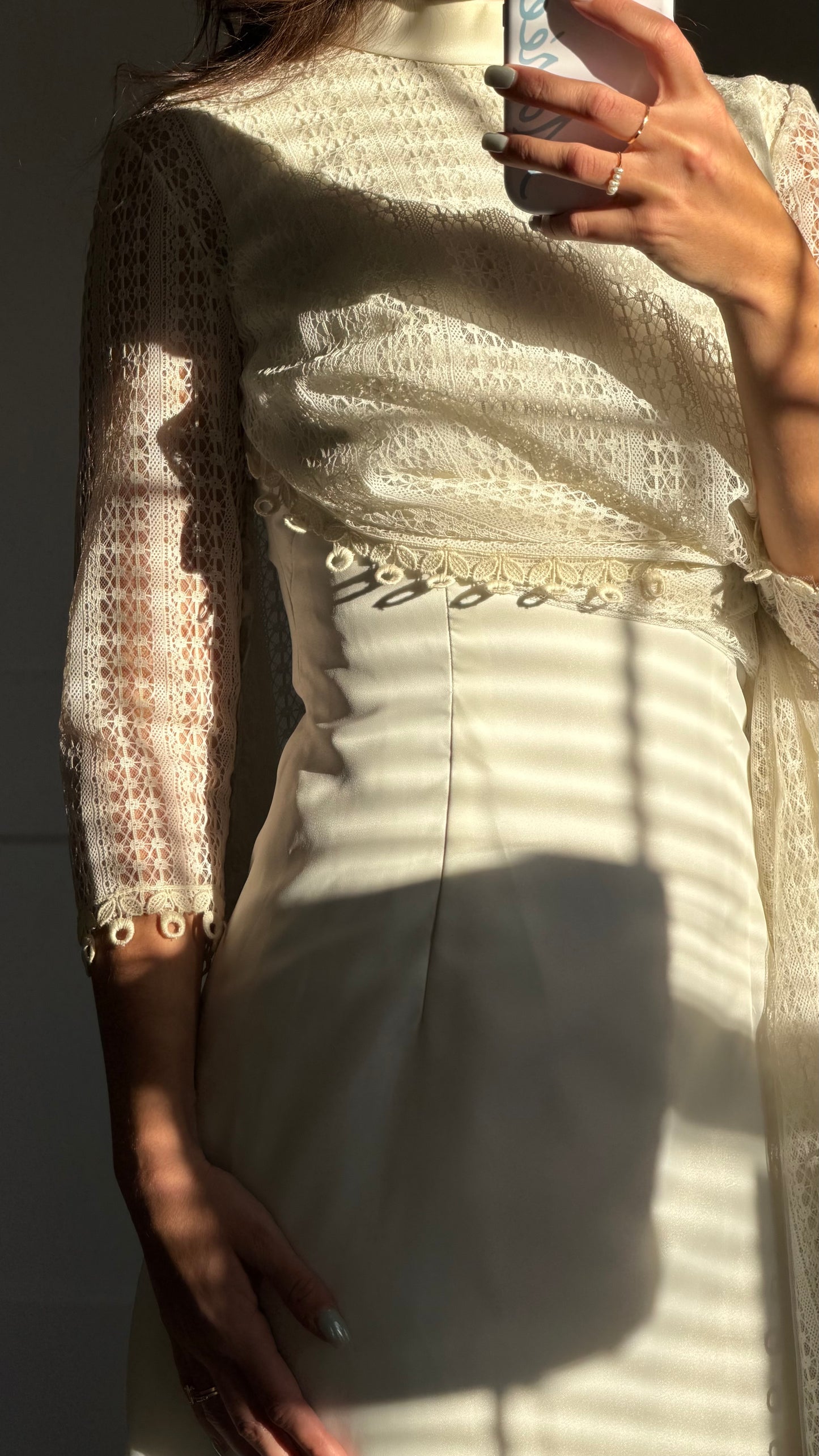Rare Canadian Two-Piece Wedding Ensemble with Train