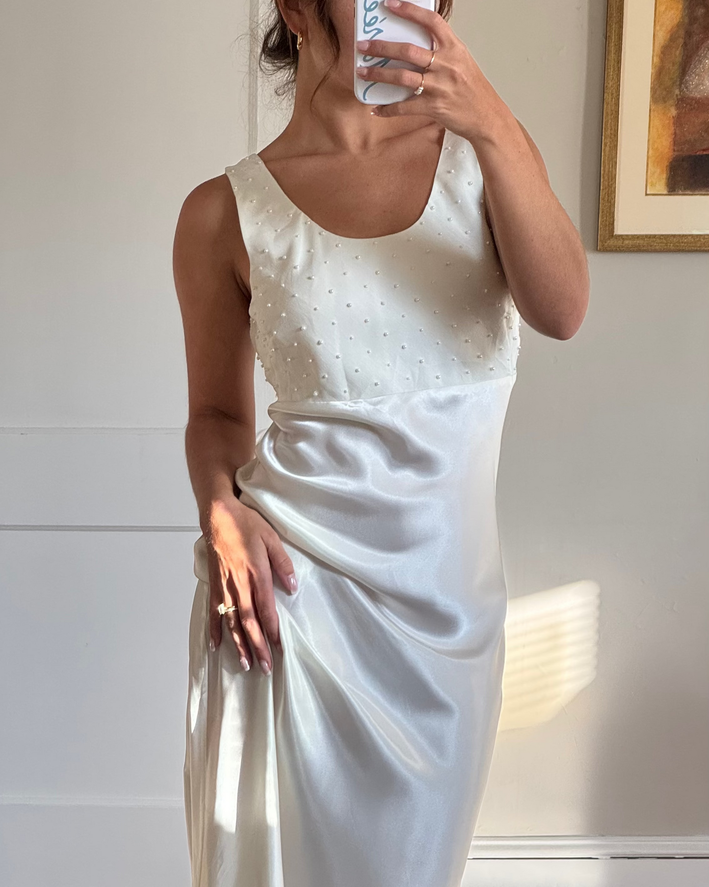 90s Victoria Secret Pearl Detail Slip