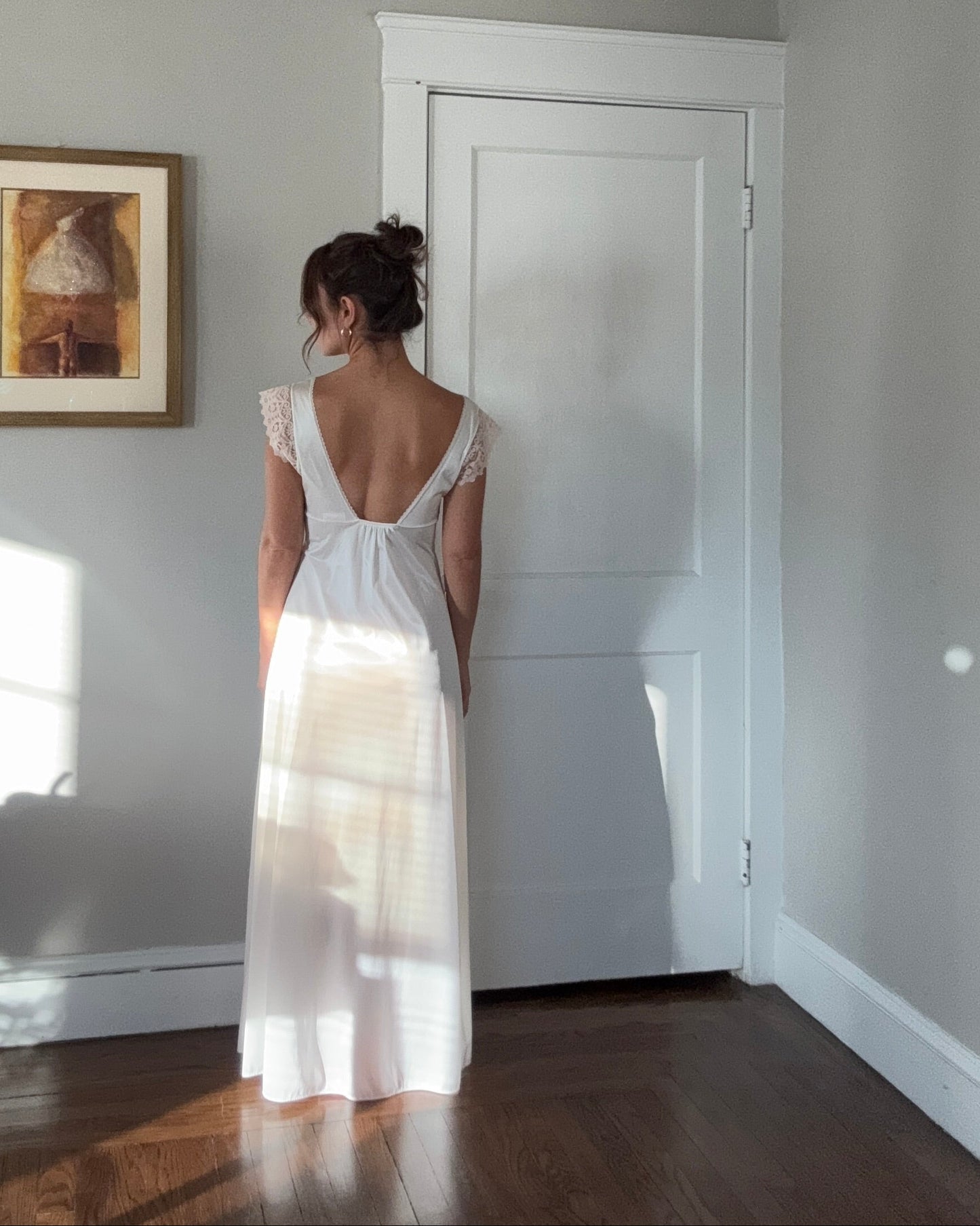 Maidenform Slip with Blush Lace Sleeve Detail