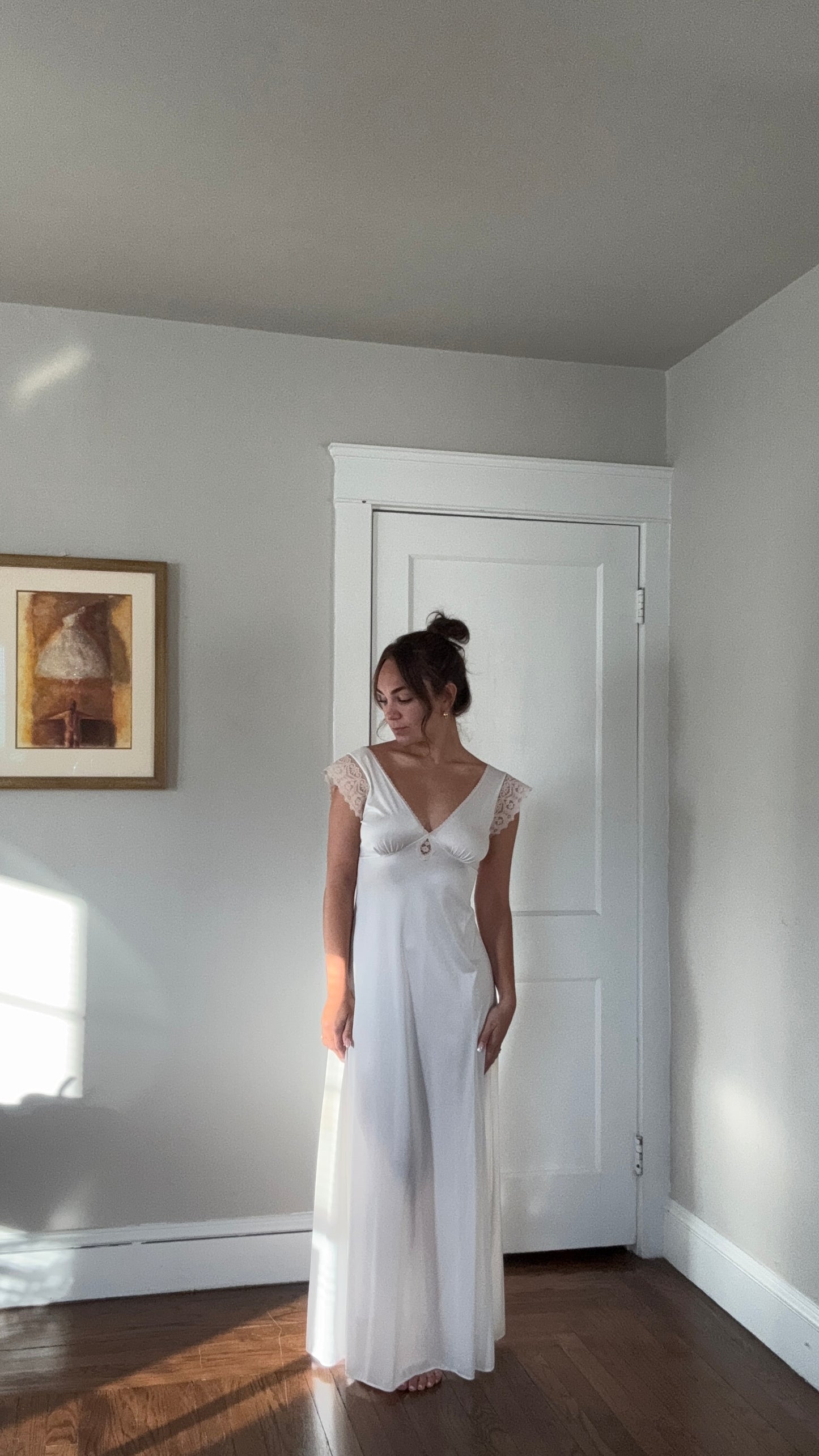 Maidenform Slip with Blush Lace Sleeve Detail