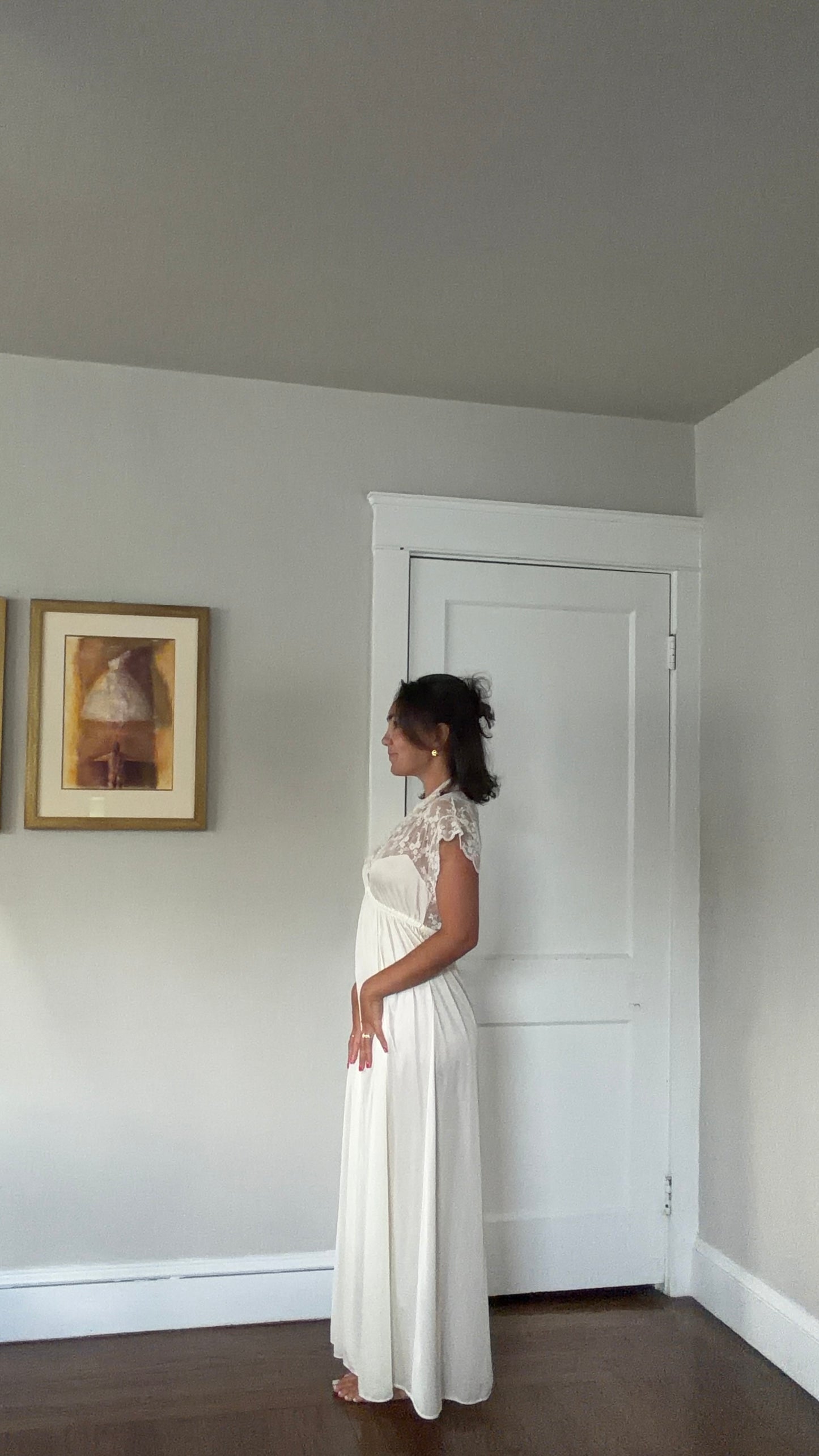Cap Sleeve Lace Ivory/Cream Slip