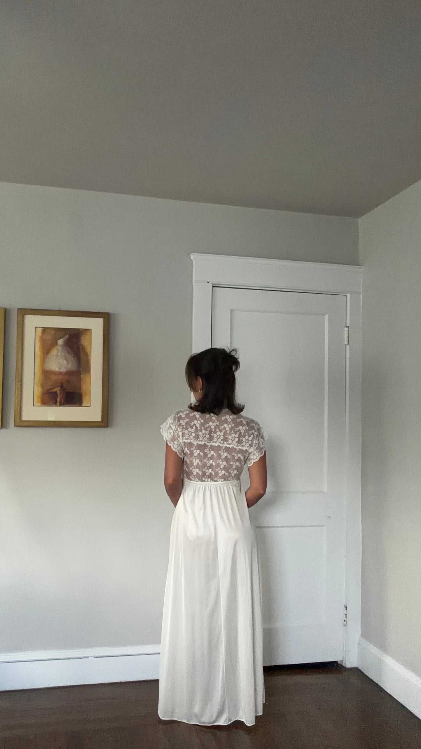 Cap Sleeve Lace Ivory/Cream Slip