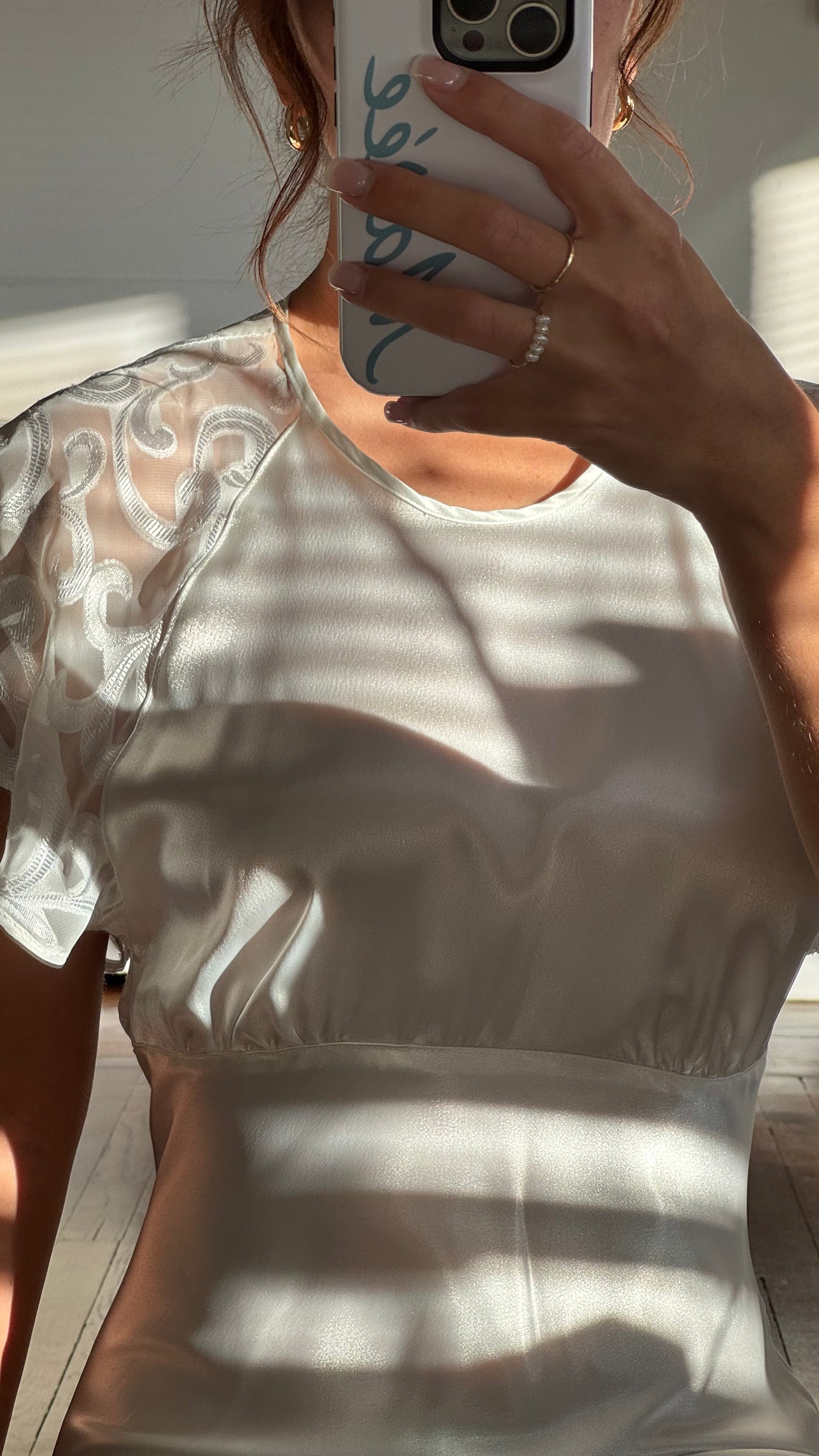 Flutter Sleeve Open-Back Slip