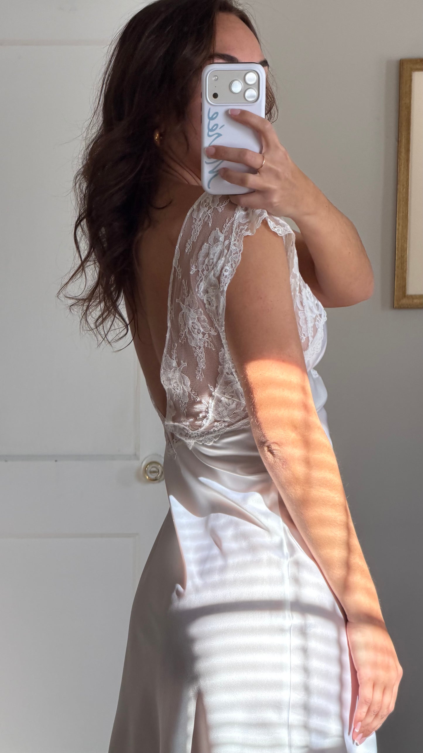 Rare Tom Bezduda Lace Yoke Mini Slip Dress