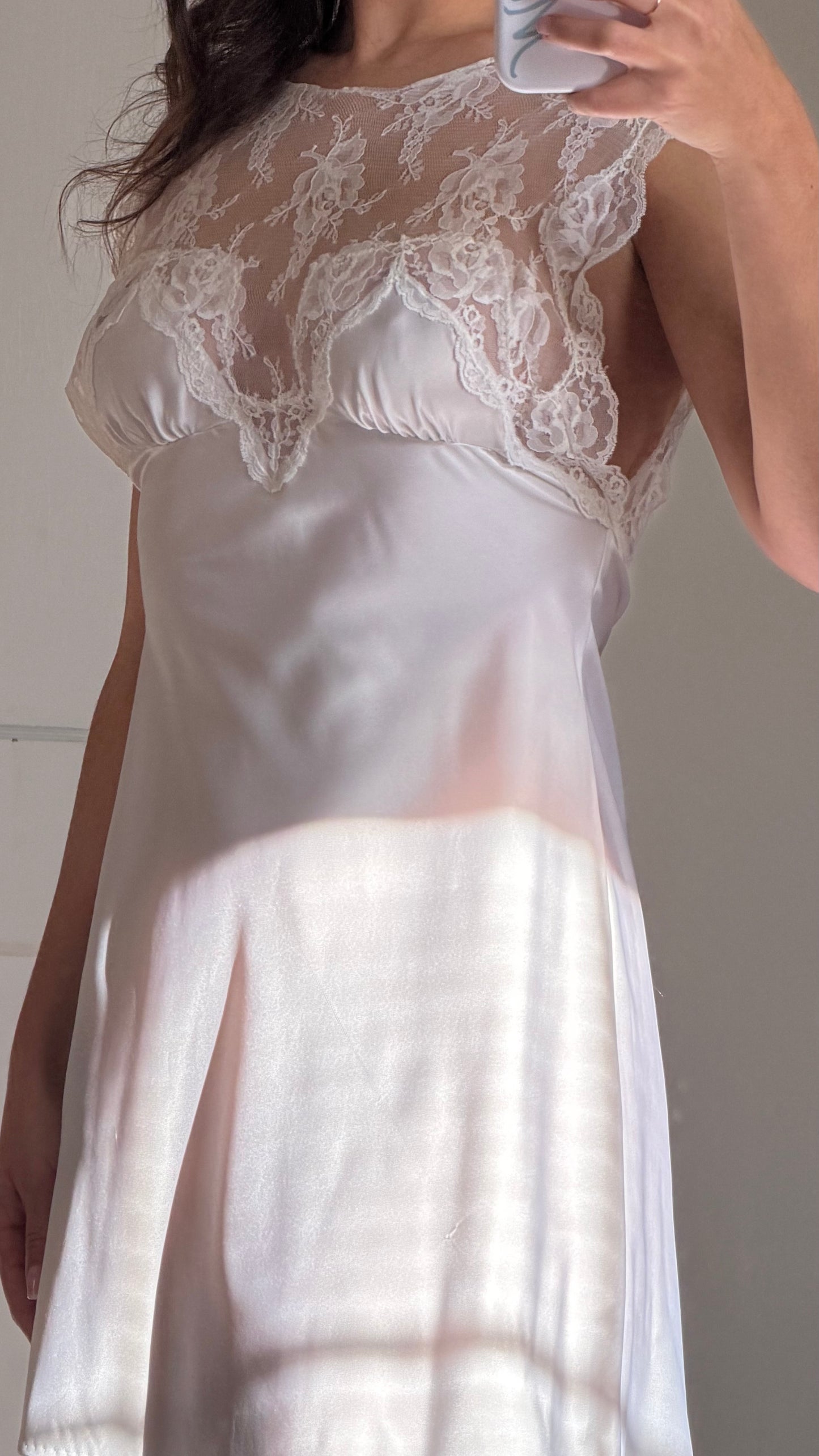 Rare Tom Bezduda Lace Yoke Mini Slip Dress