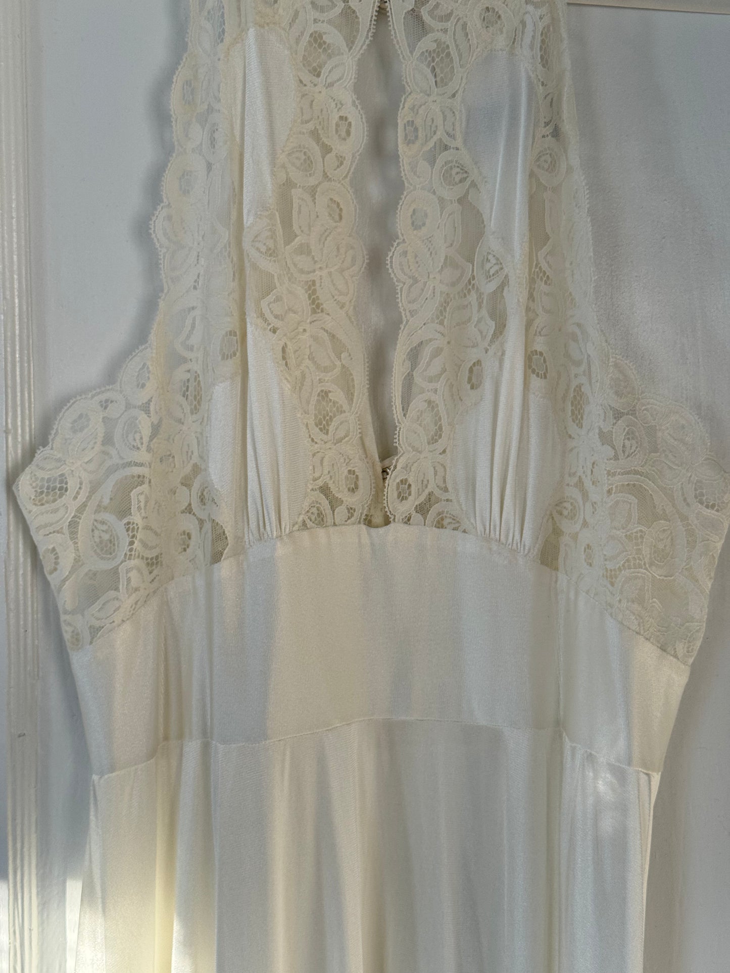 Rare Lily of France Lace Cutout Slip