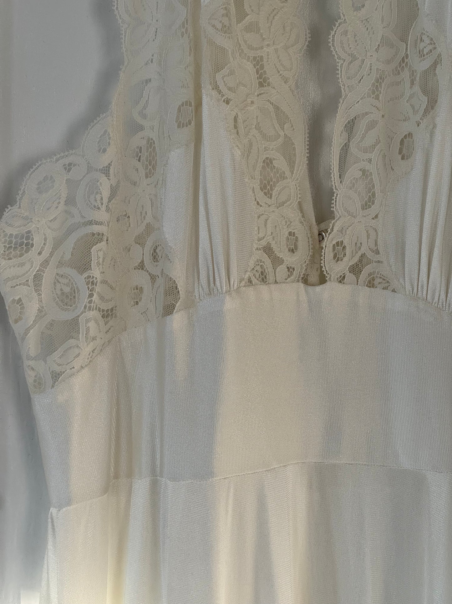 Rare Lily of France Lace Cutout Slip