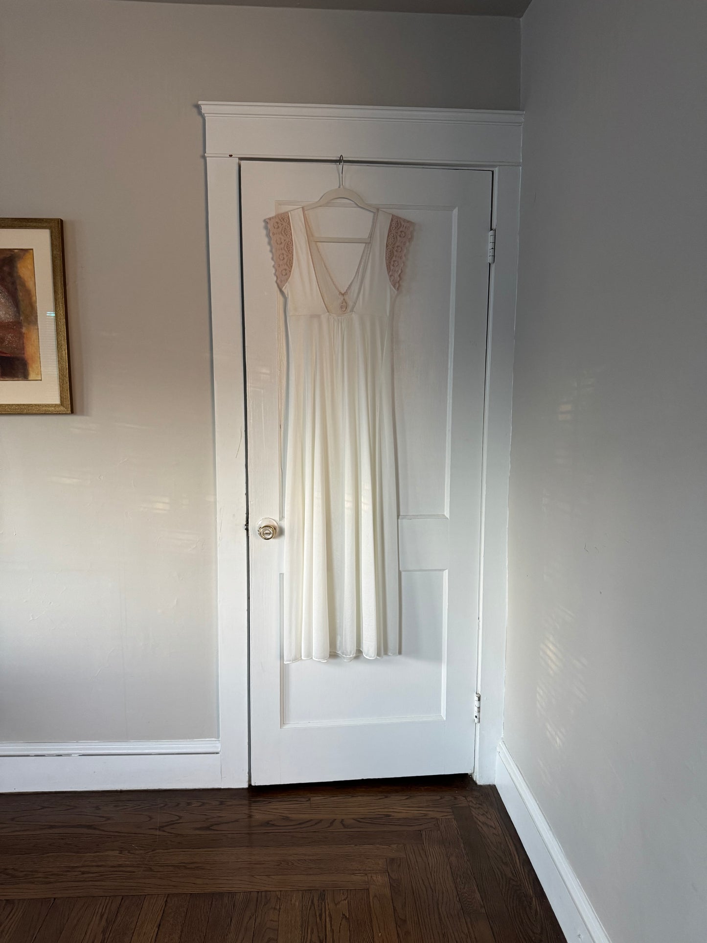 Maidenform Slip with Blush Lace Sleeve Detail